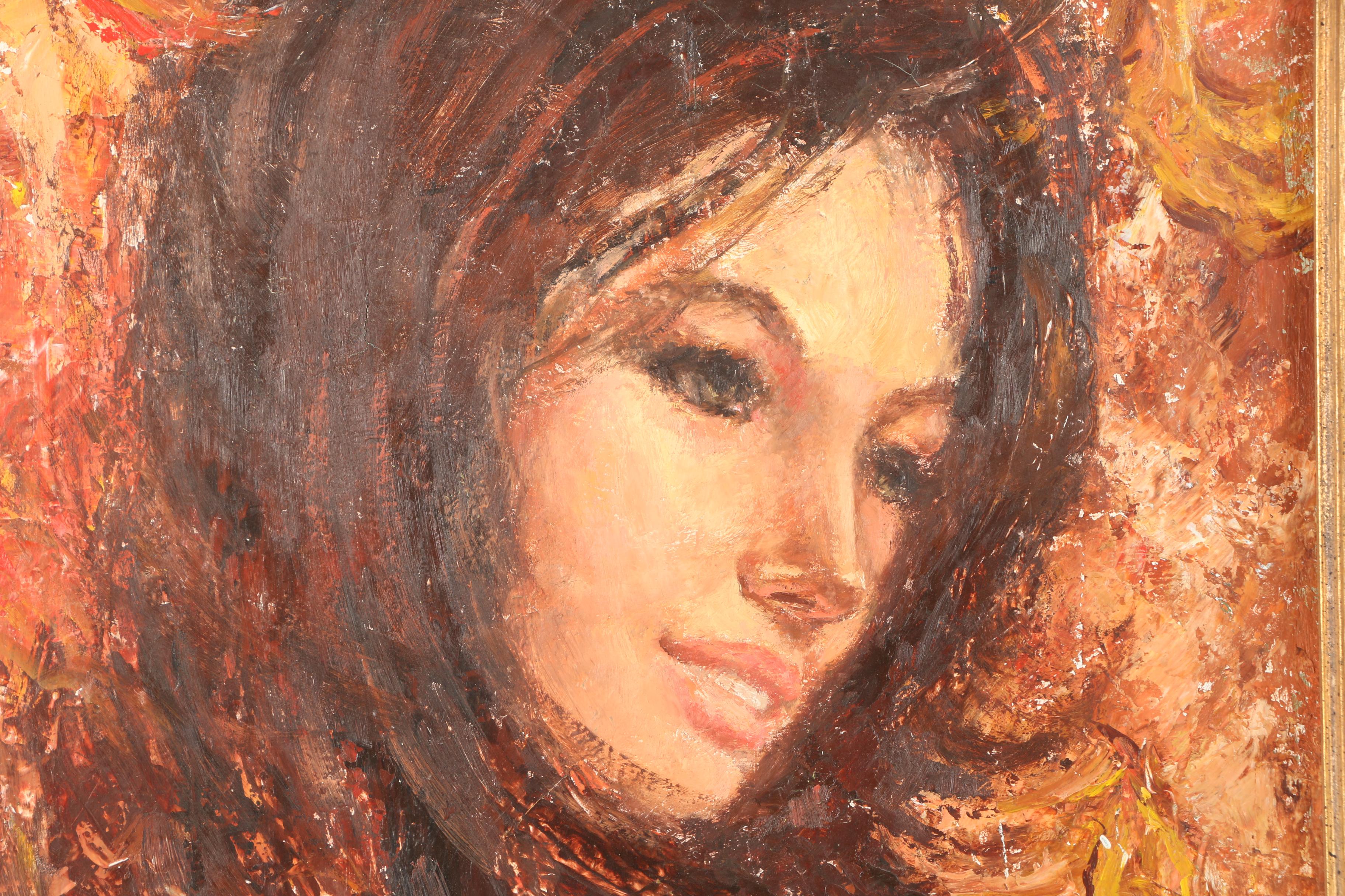 D. DeLand Oil Painting of a Woman's Face