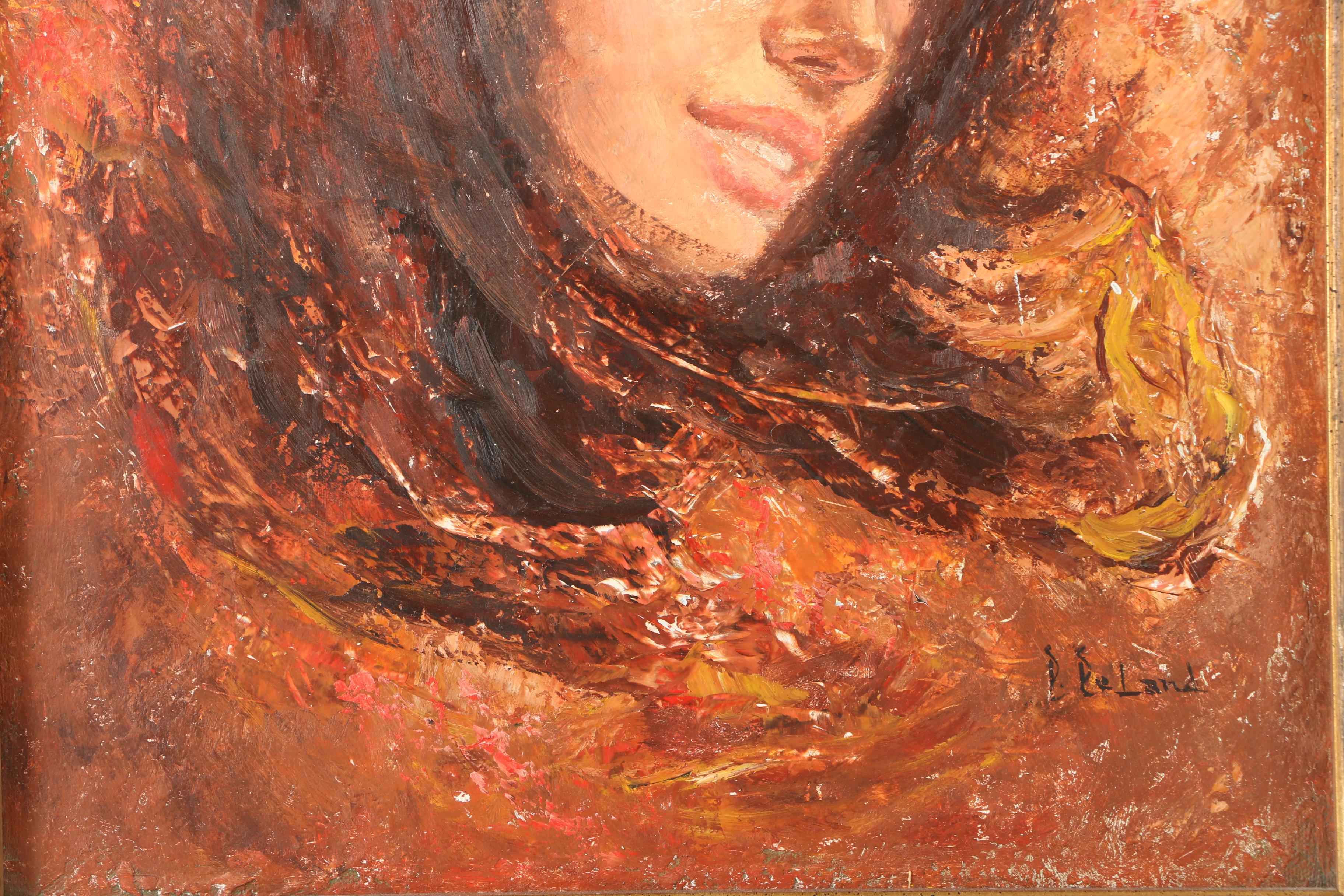 D. DeLand Oil Painting of a Woman's Face