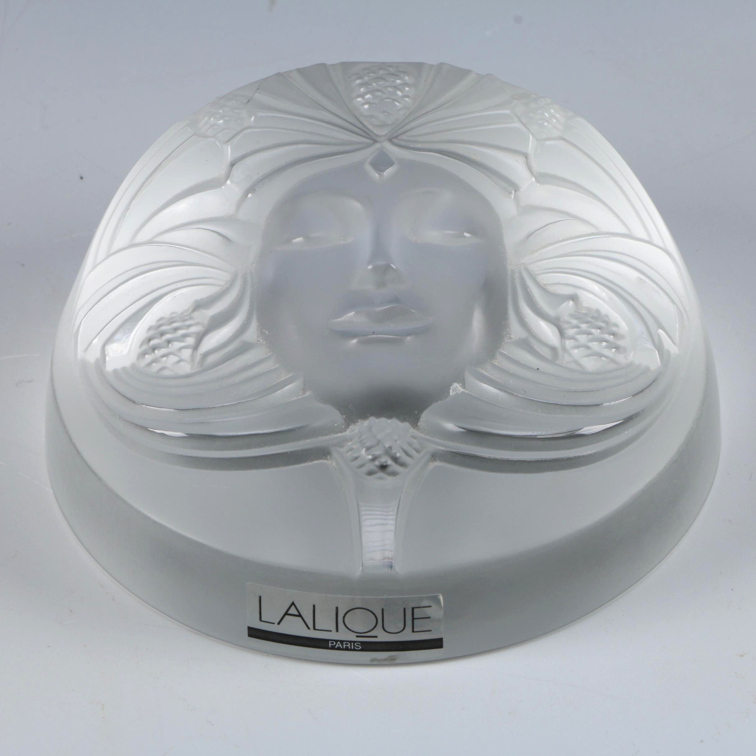 Lalique Frosted Crystal "Psyche" Paperweight