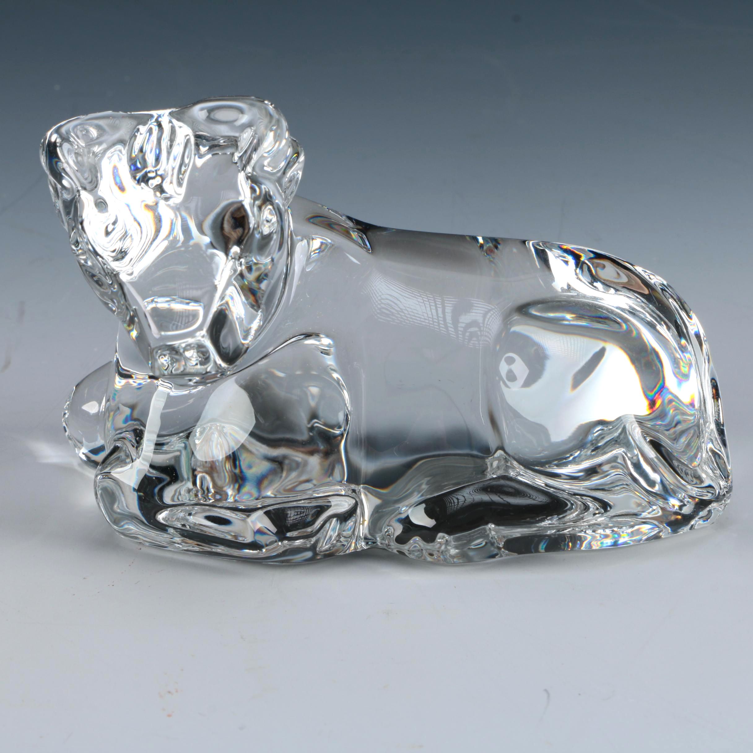Baccarat Crystal Cow Figurine