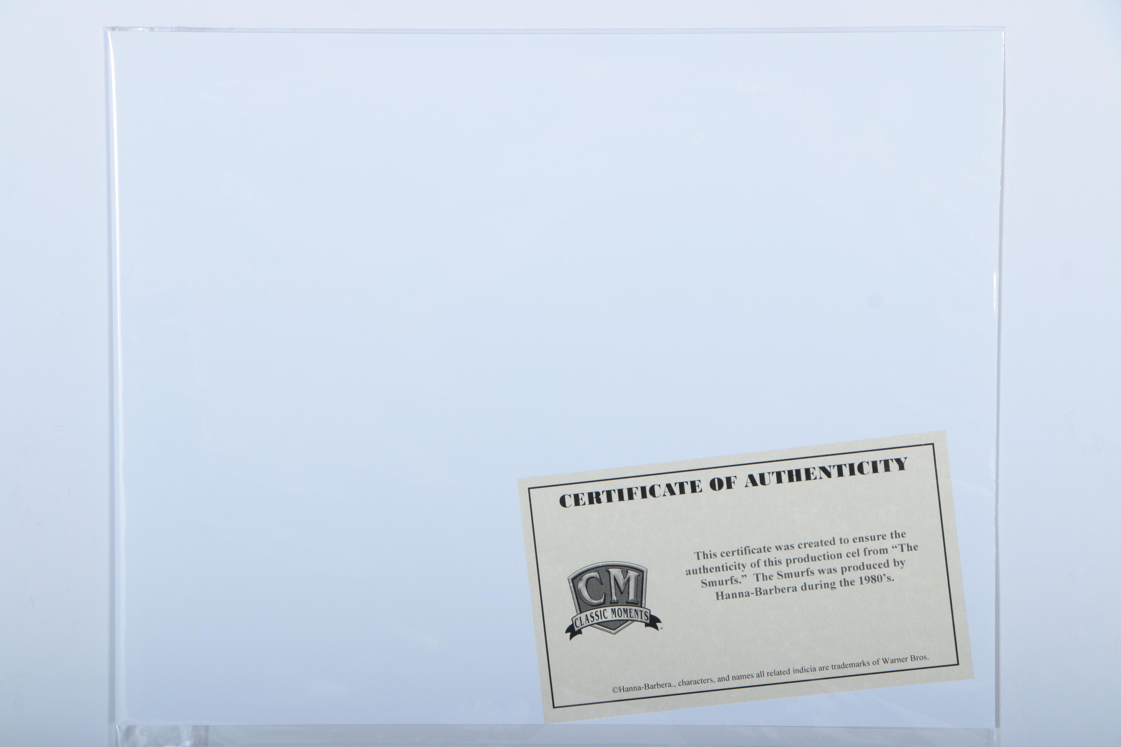 Smurfs Original Production Cels Including An Original Master Background