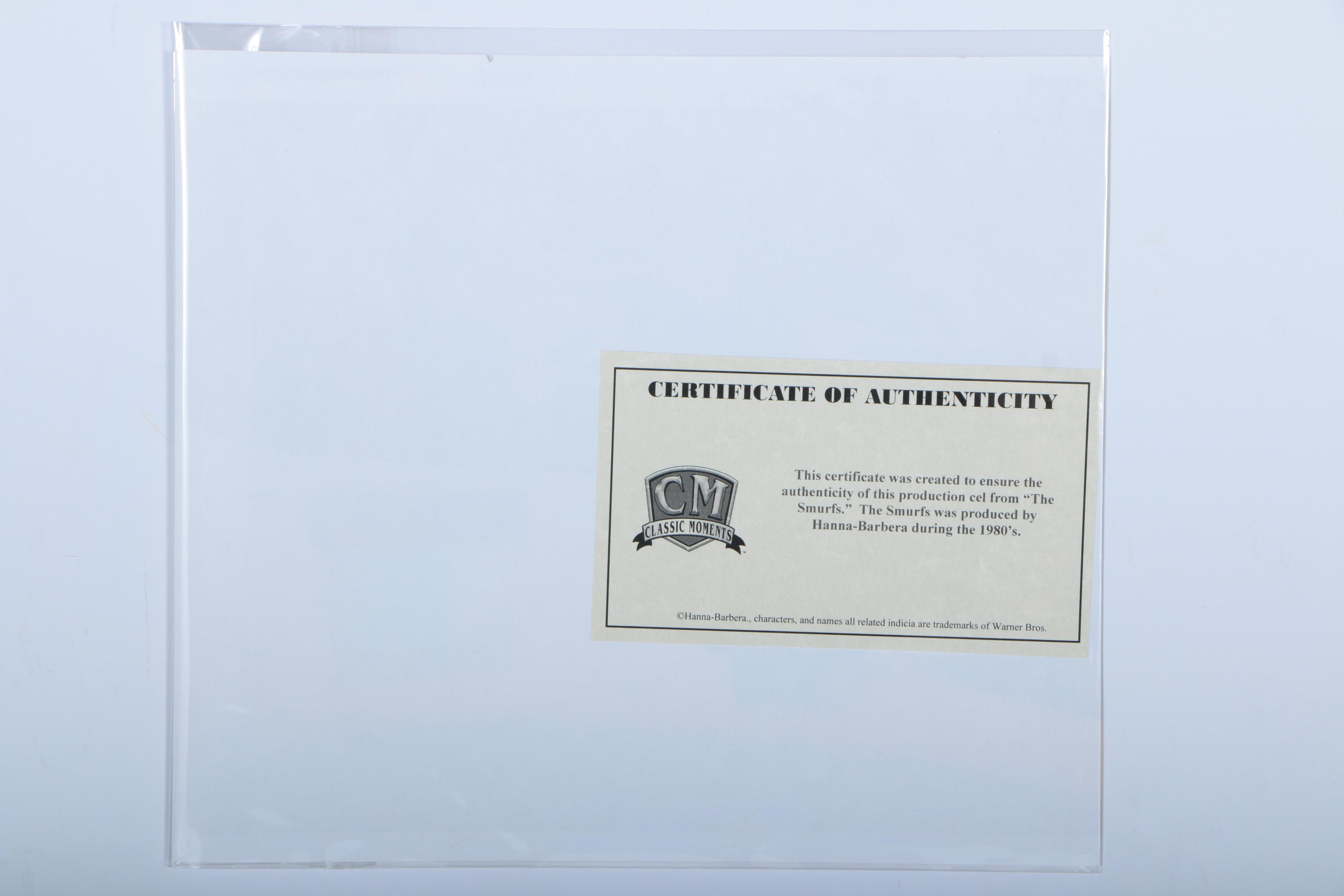 Smurfs Original Production Cels Including An Original Master Background