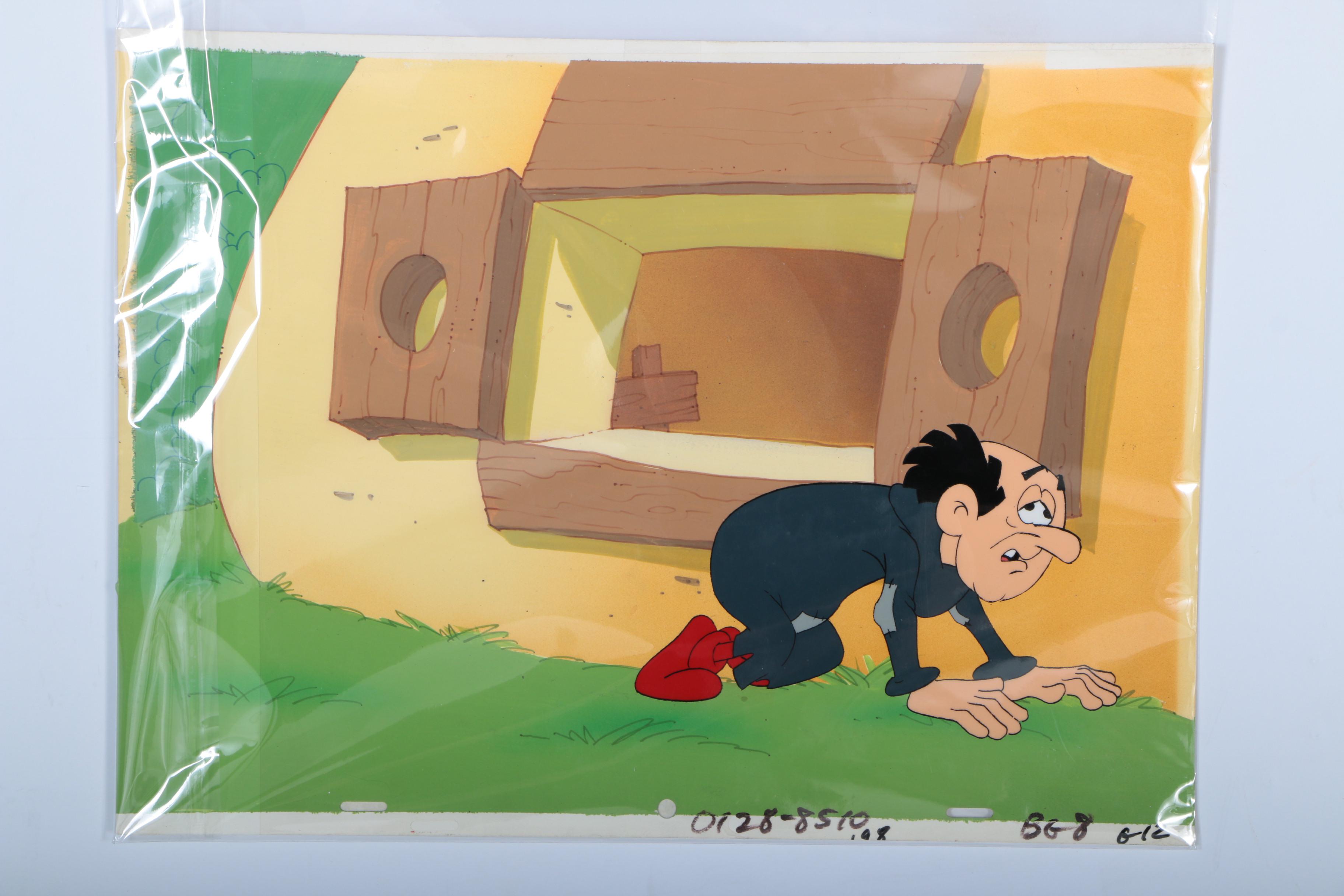 Smurfs Original Production Cels Including An Original Master Background