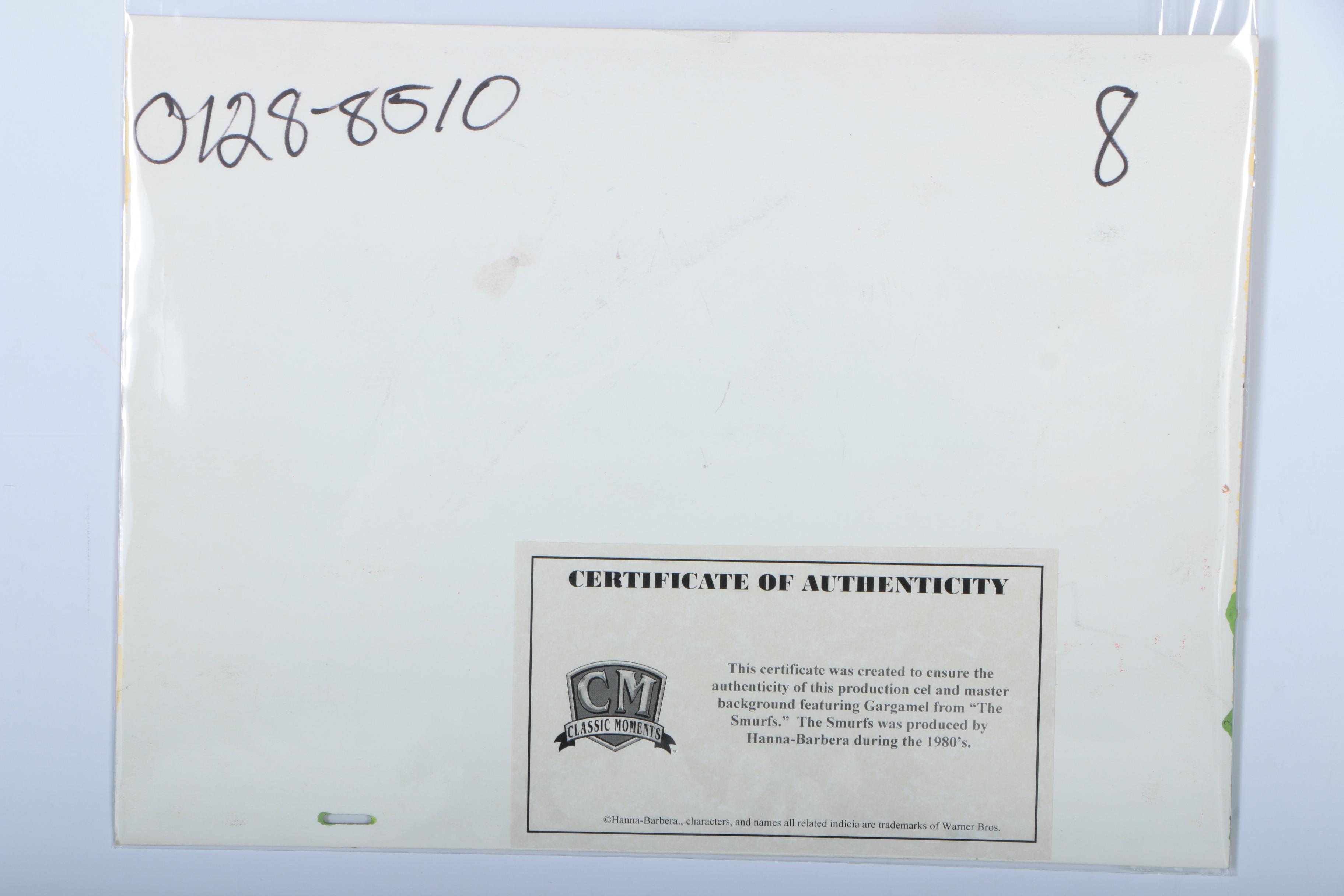 Smurfs Original Production Cels Including An Original Master Background