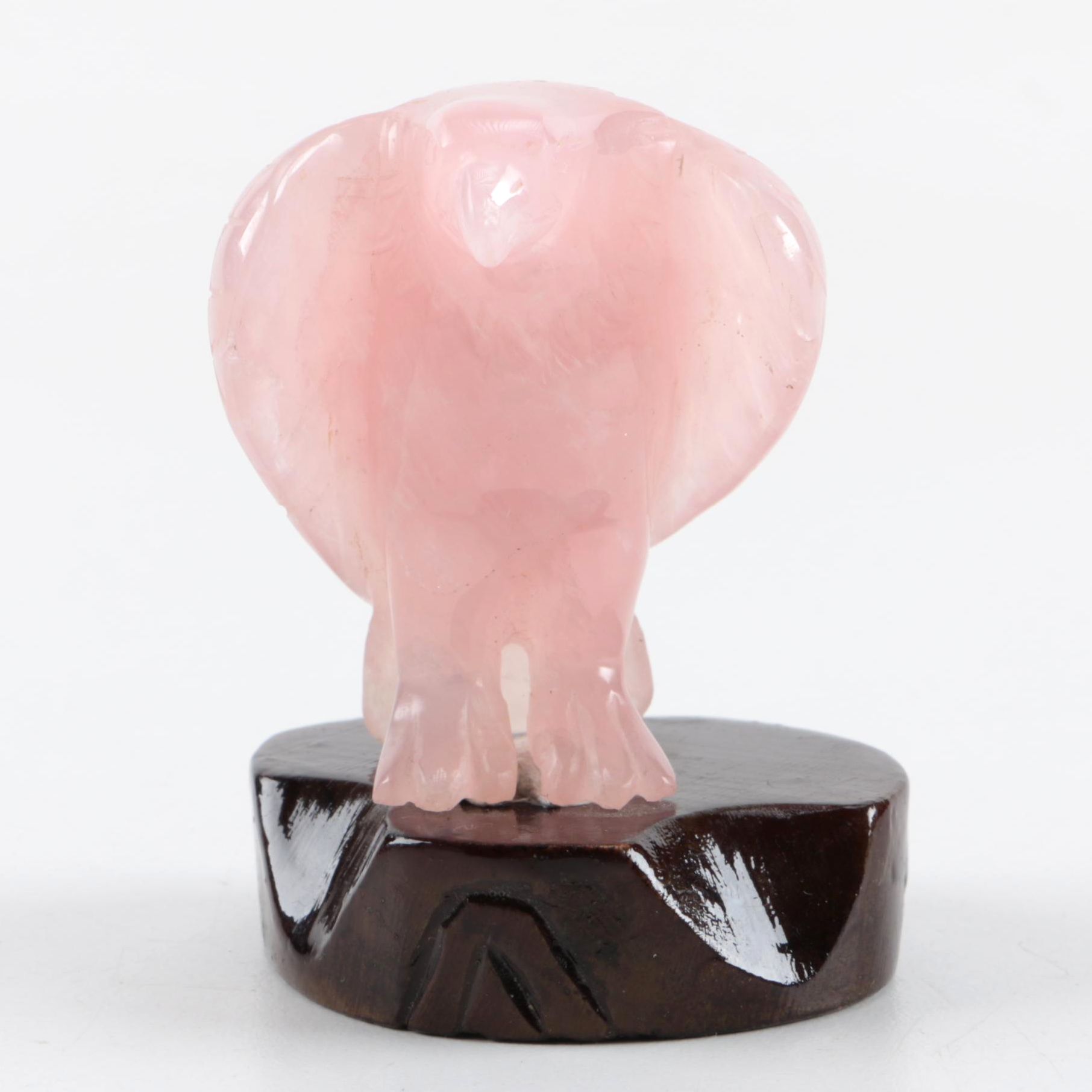 Miniature Rose Quartz Carved Eagle