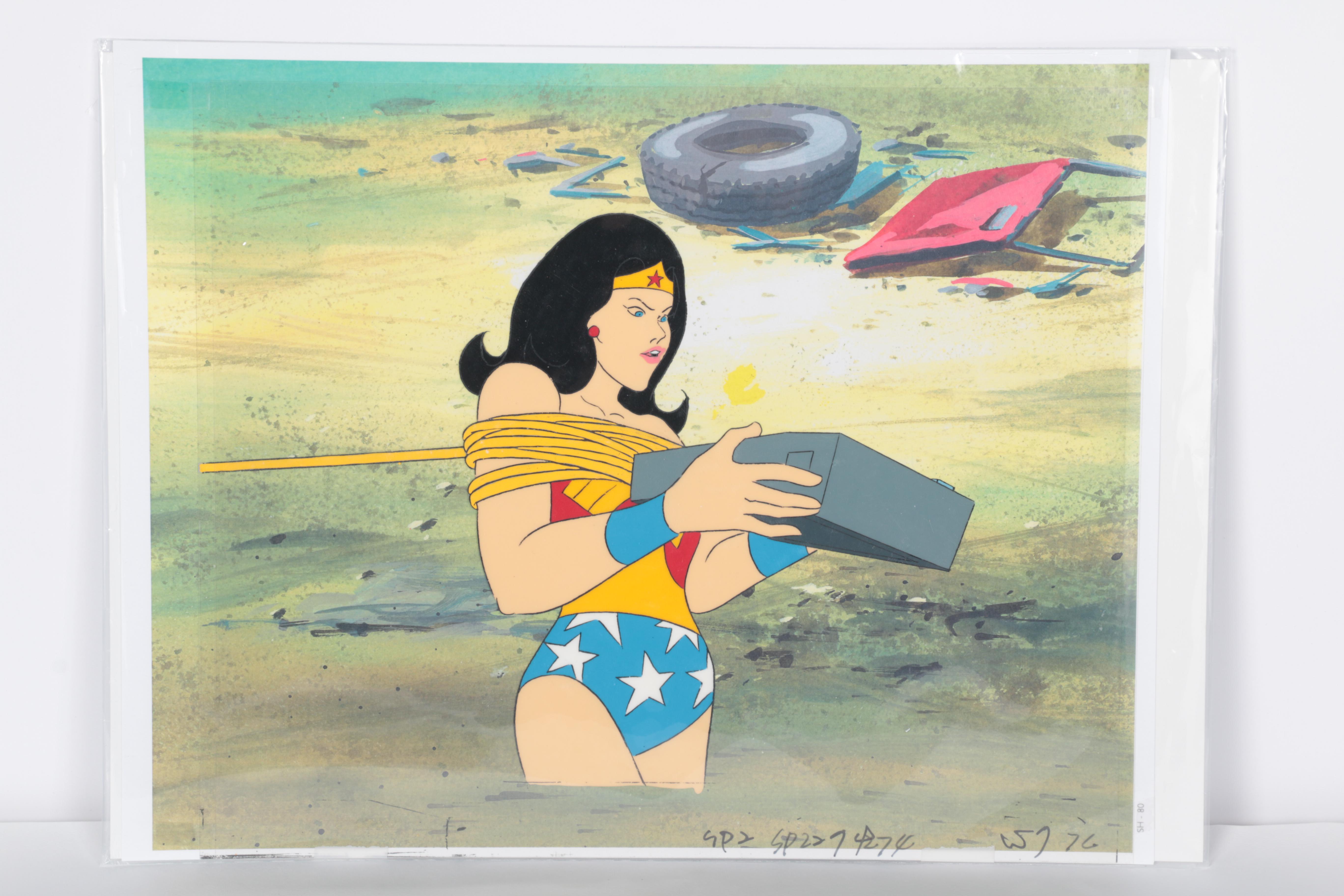 Two Original Hanna-Barbera "Superman & Friends" Production Cels