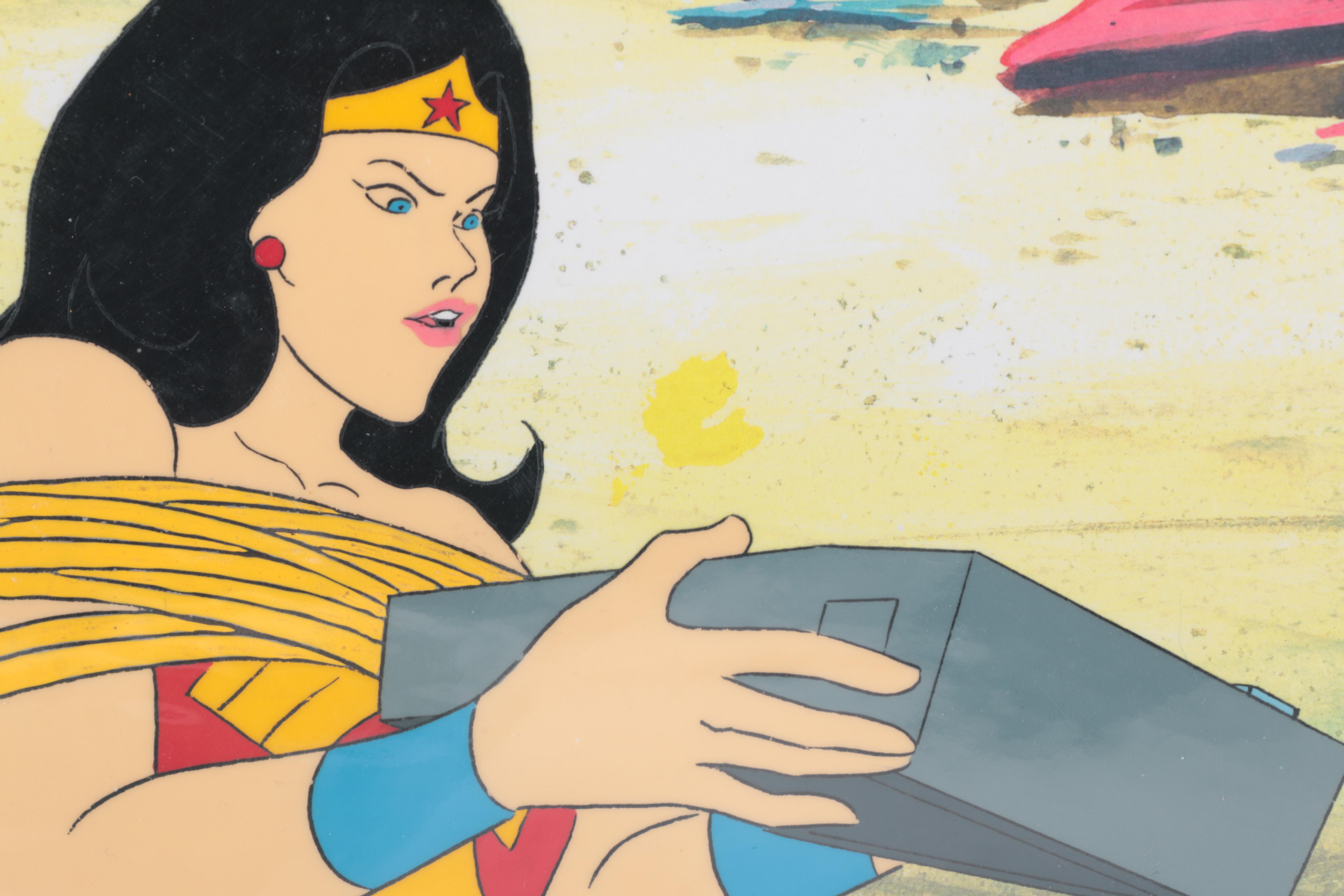 Two Original Hanna-Barbera "Superman & Friends" Production Cels