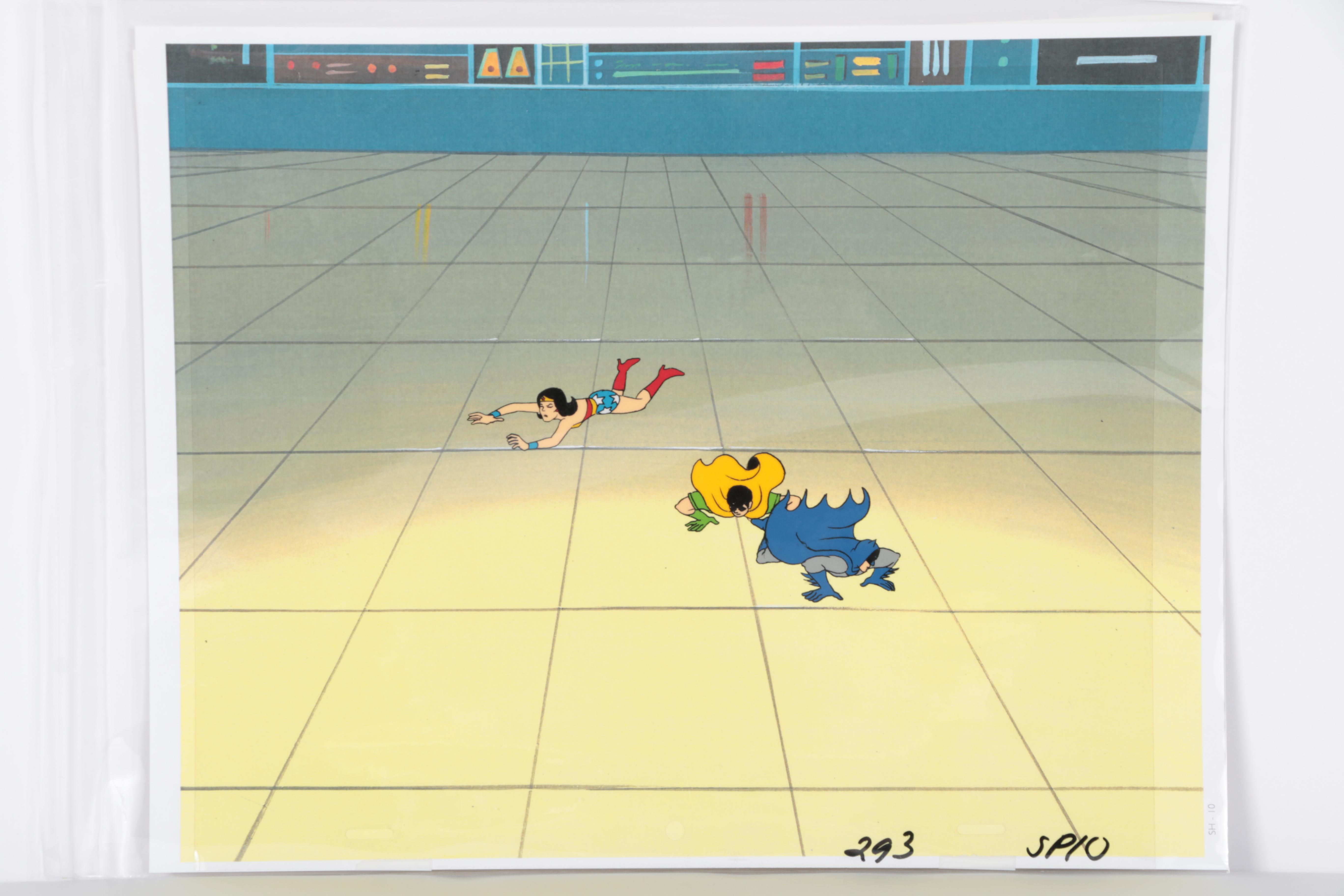 Two Original Hanna-Barbera "Superman & Friends" Production Cels