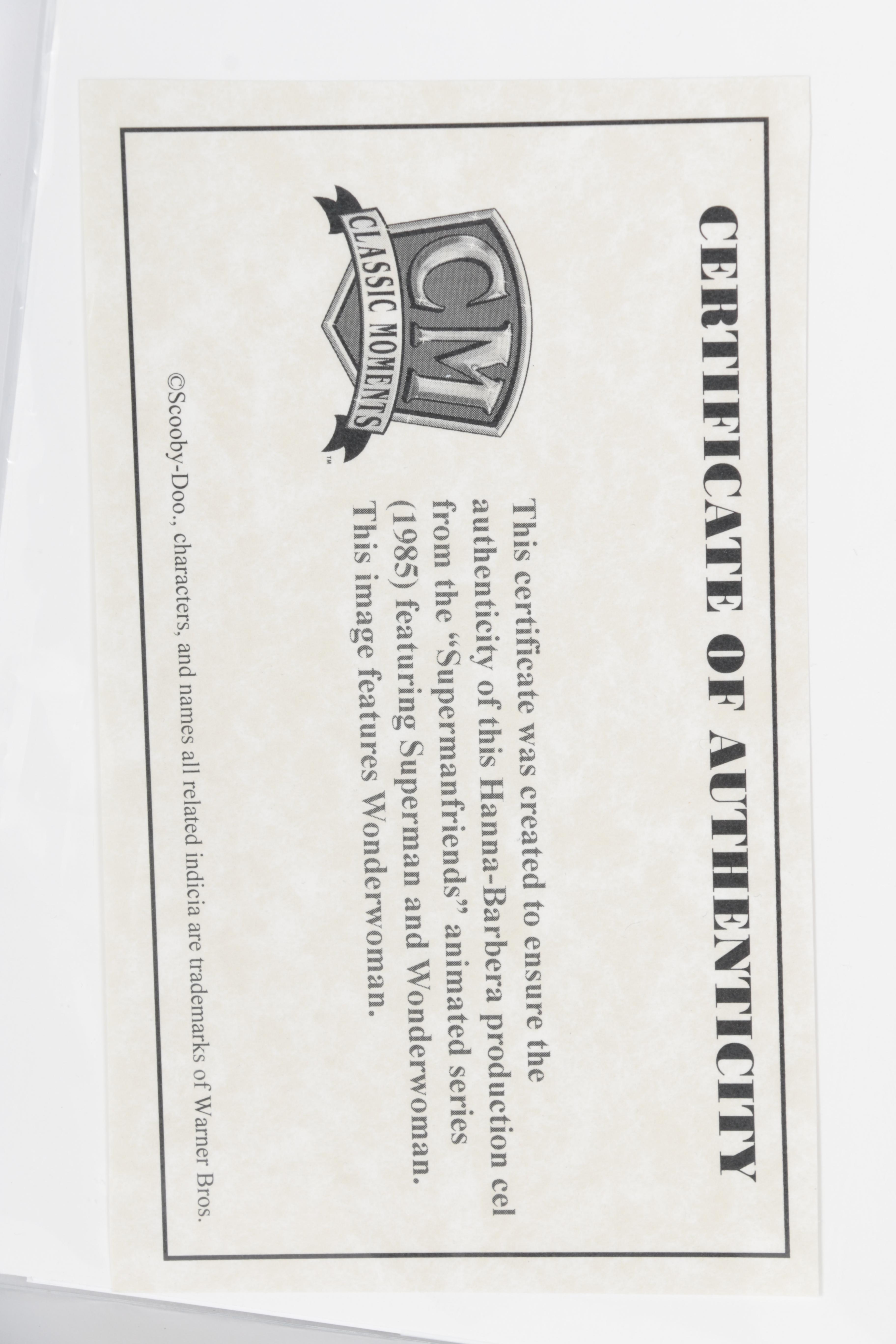 Two Original Hanna-Barbera "Superman & Friends" Production Cels