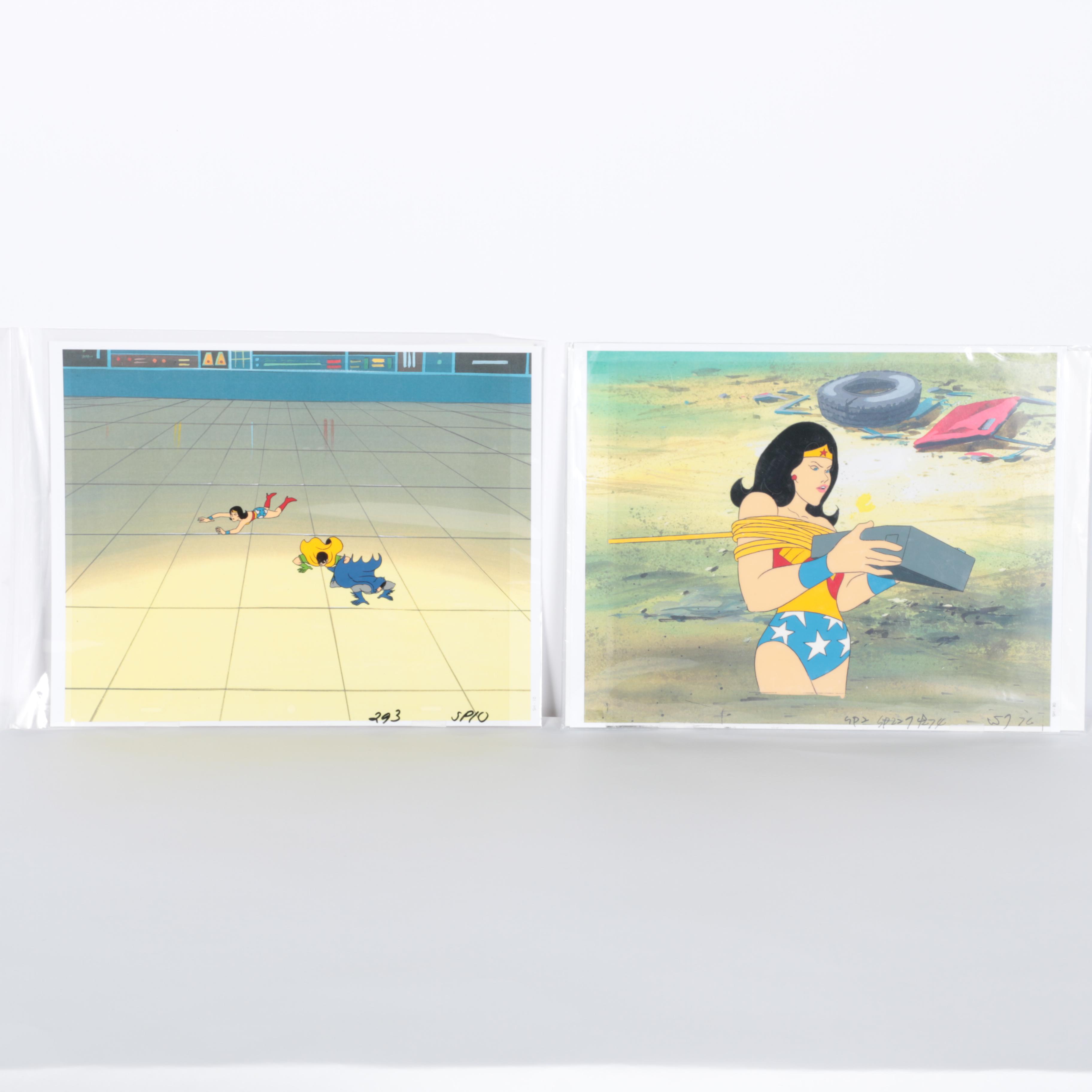 Two Original Hanna-Barbera "Superman & Friends" Production Cels