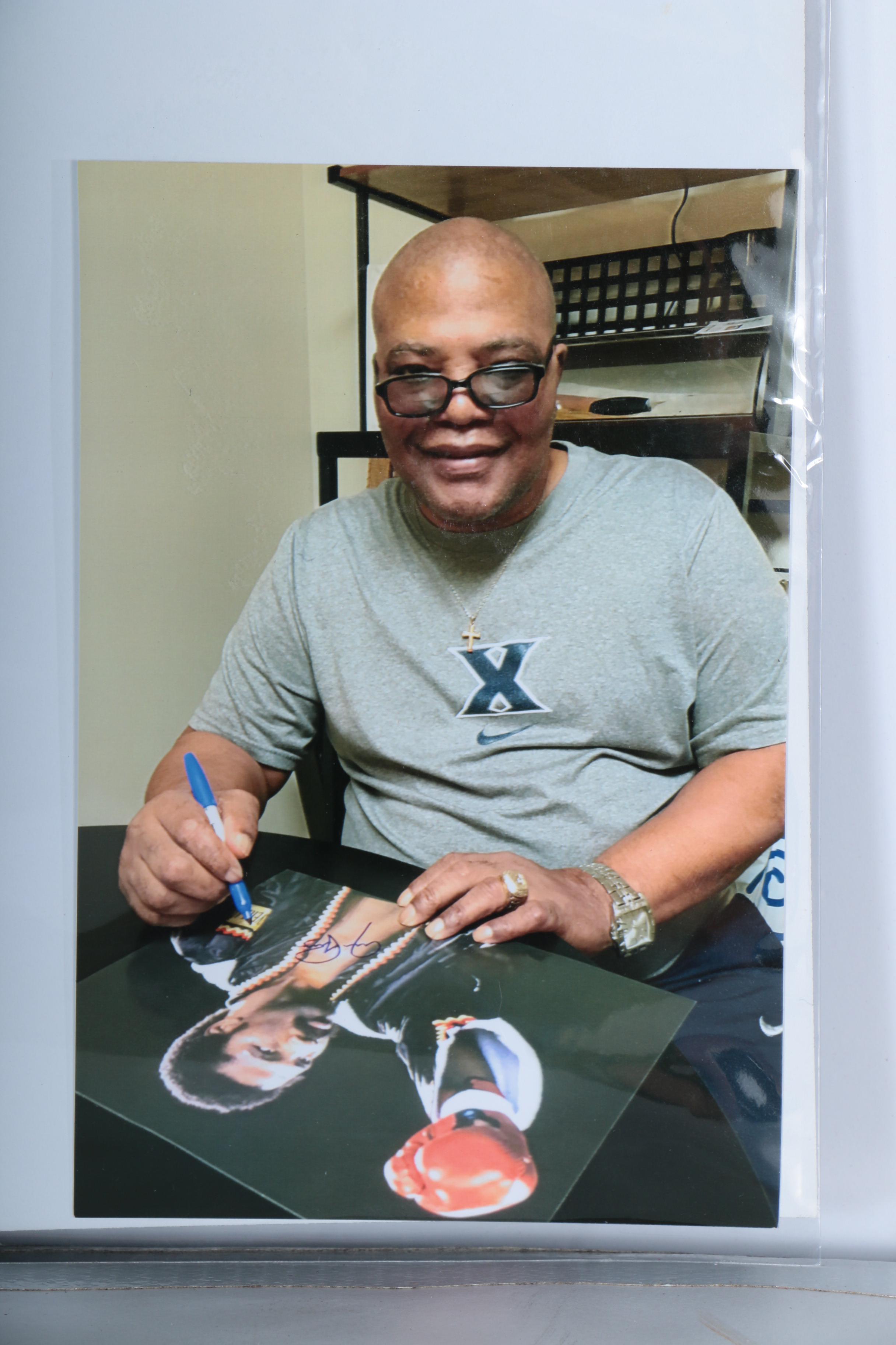 Autographed Magazine and Photograph of Boxer Aaron Pryor