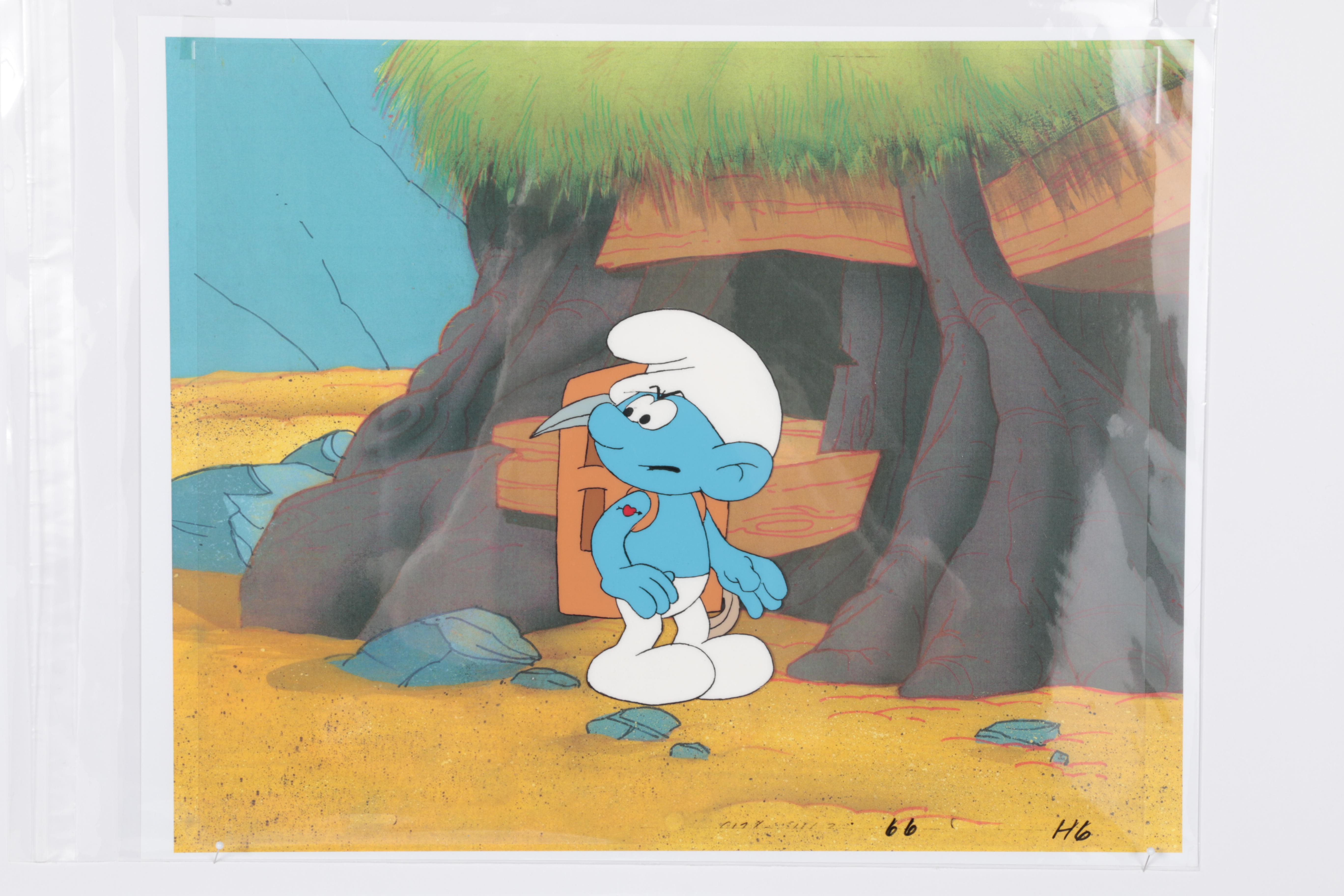 Production Cels Featuring Characters from "The Smurfs"