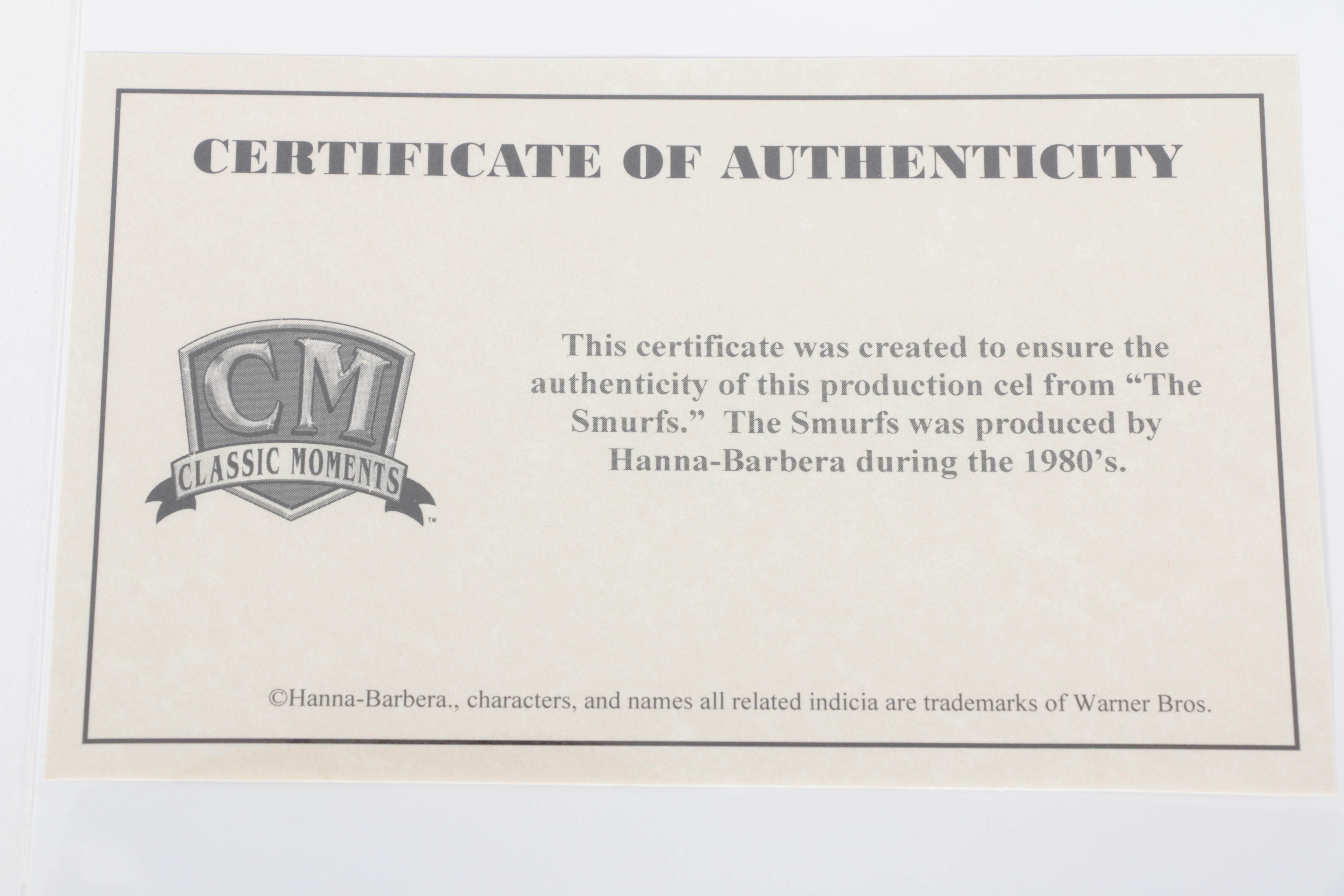 Production Cels Featuring Characters from "The Smurfs"