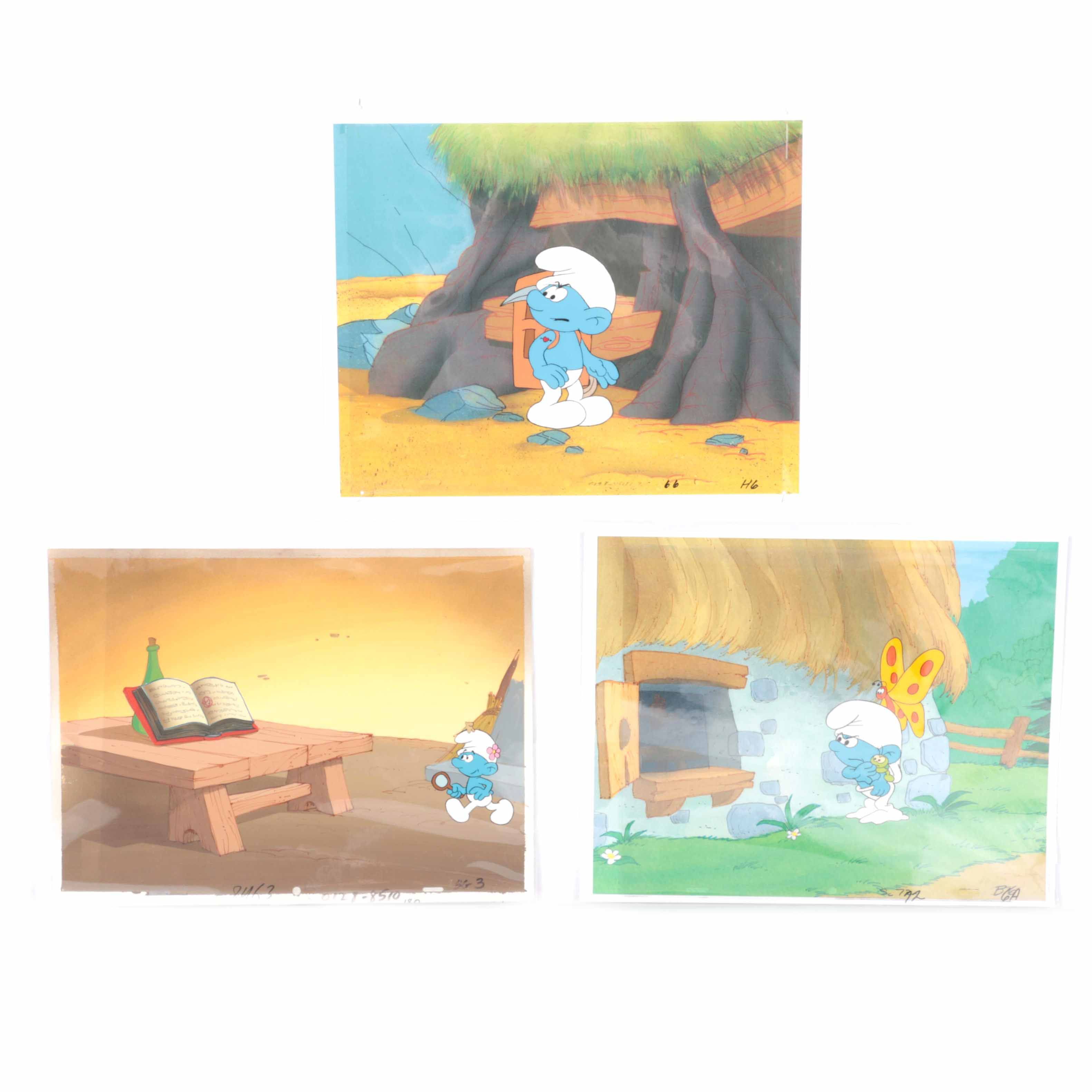 Production Cels Featuring Characters from "The Smurfs"