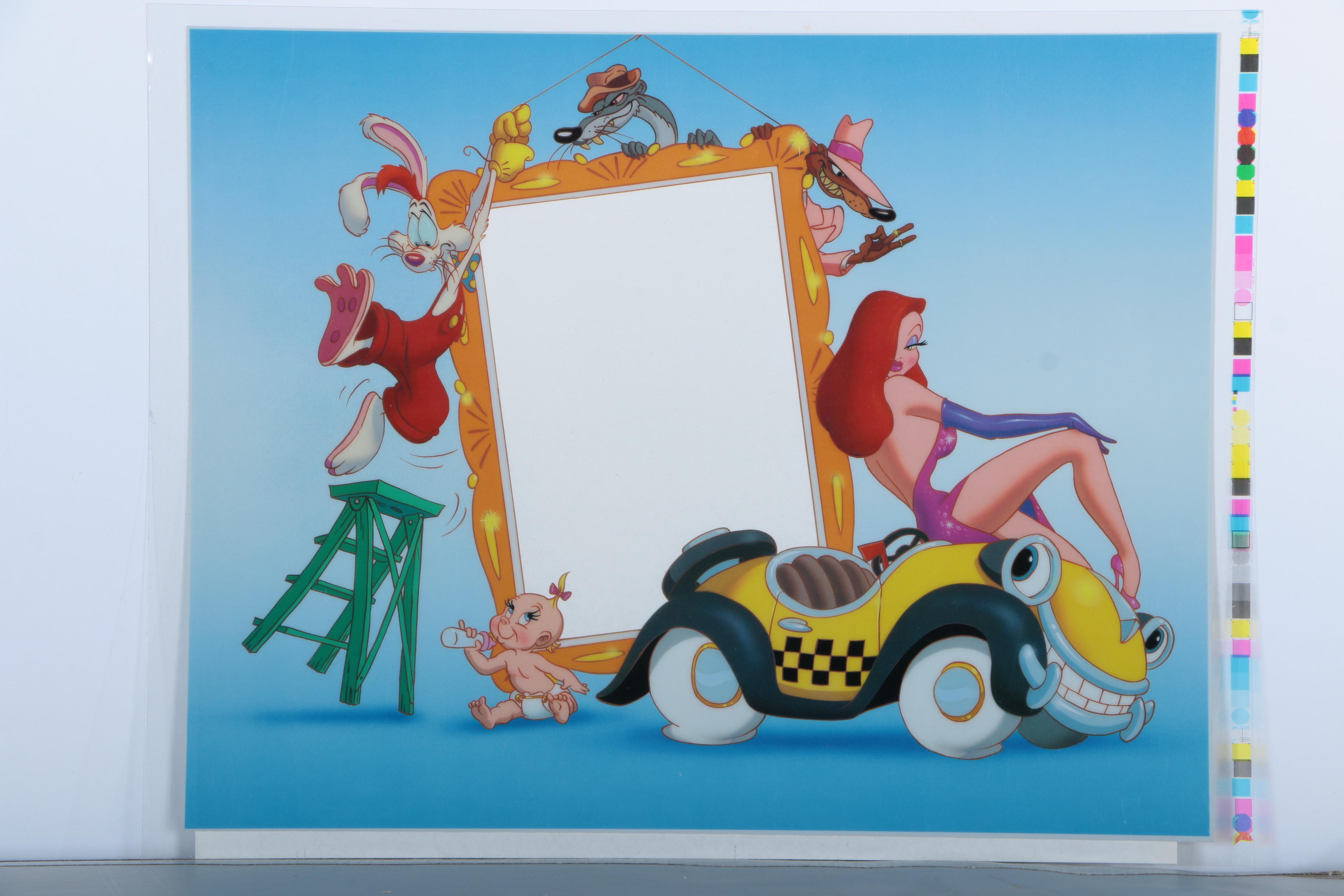 Pair of Roger and Jessica Rabbit Lithocels with Photo Apertures