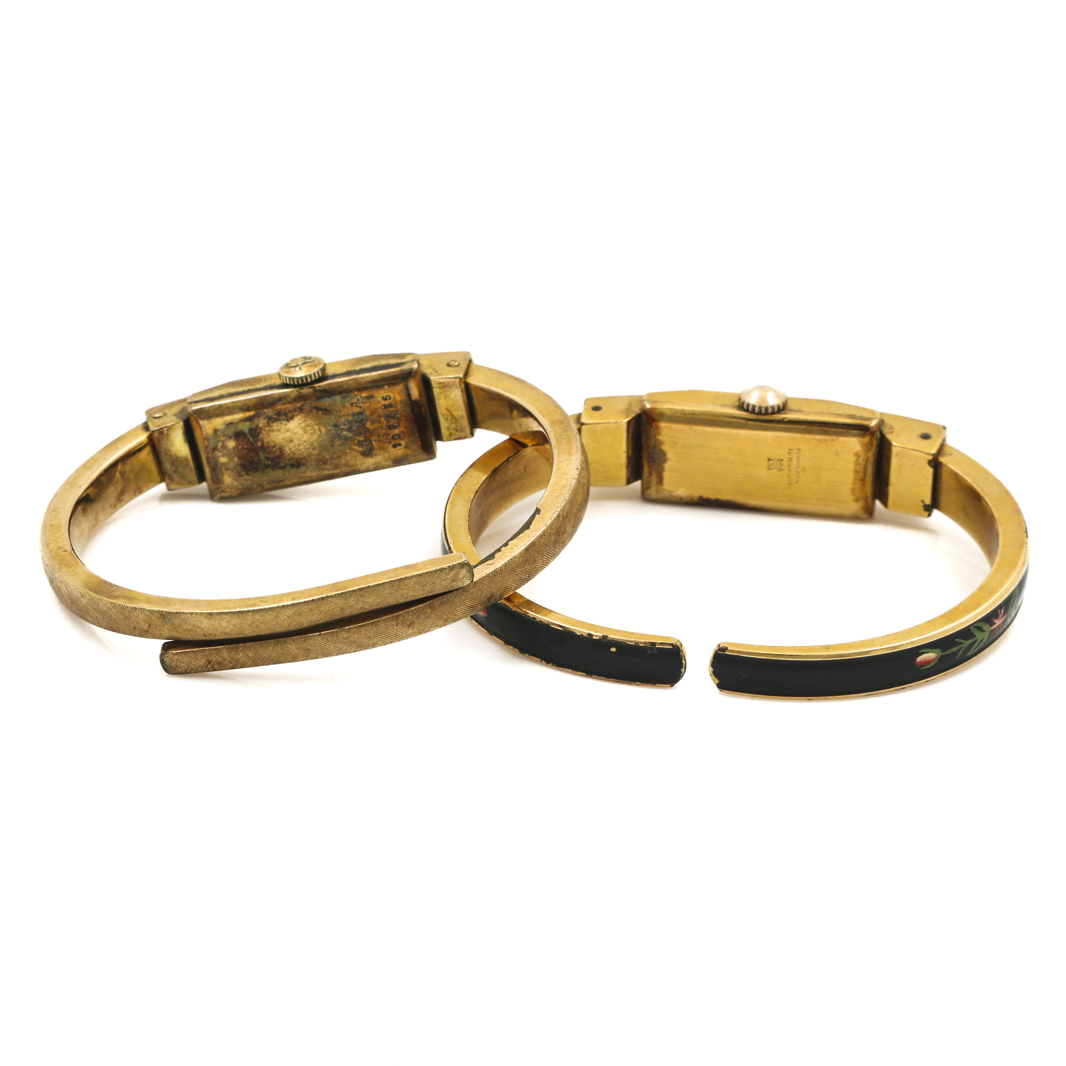 Gold Plated Alpha and Camy Geneva Watches