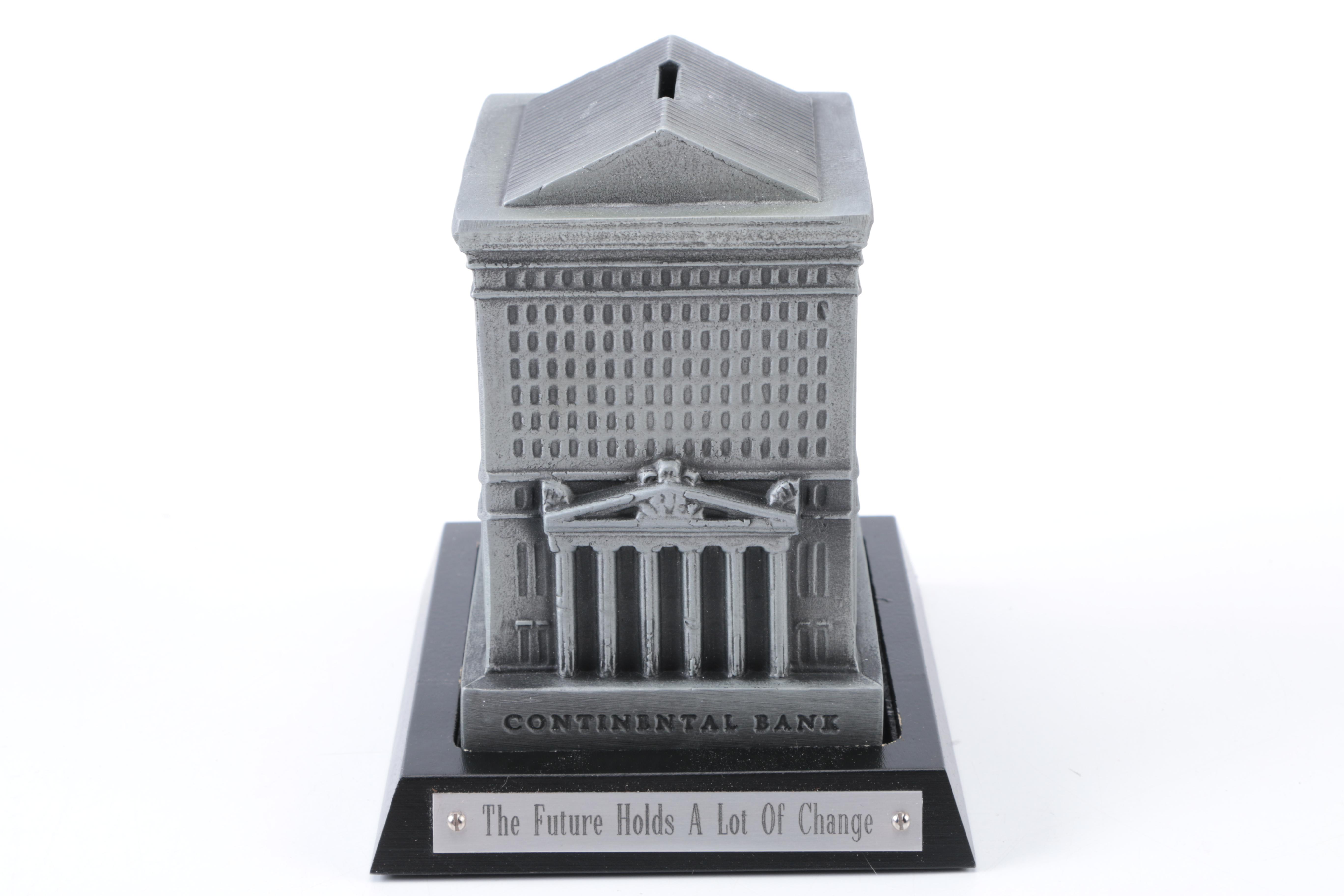 Antique Railroad and Gold Mining Share Certificates and Resin Coin Bank