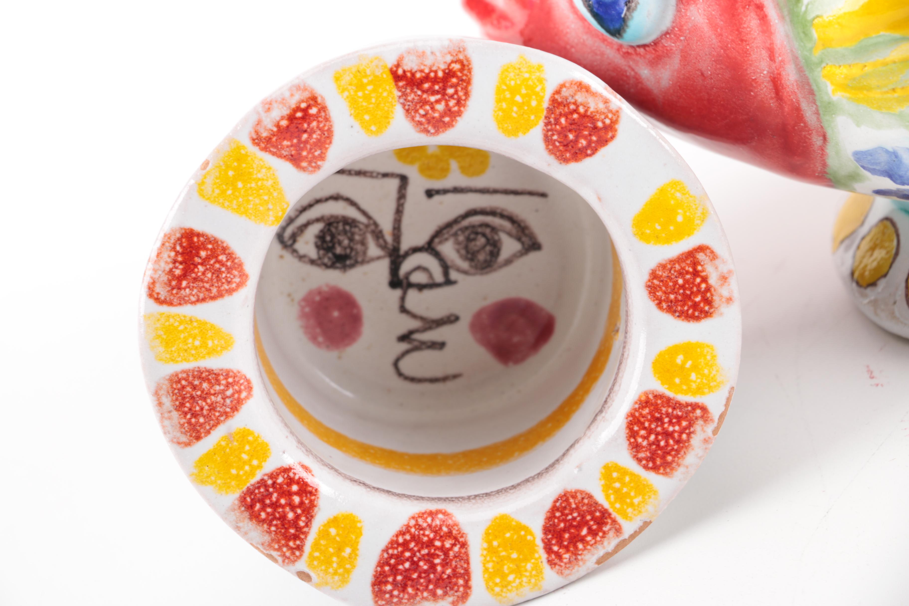 DeSimone Pottery Fish Vase and Candle Holders