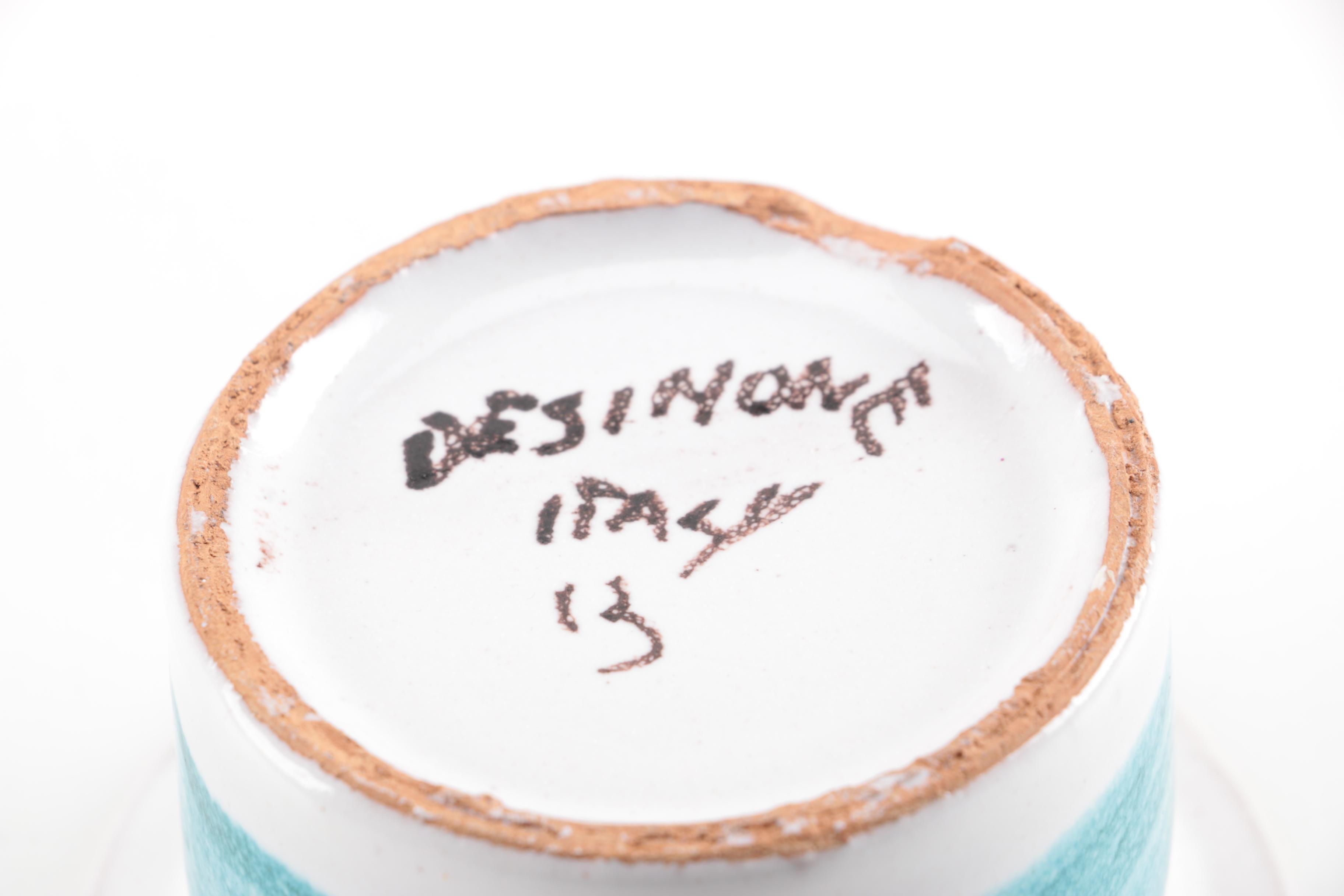 DeSimone Pottery Fish Vase and Candle Holders