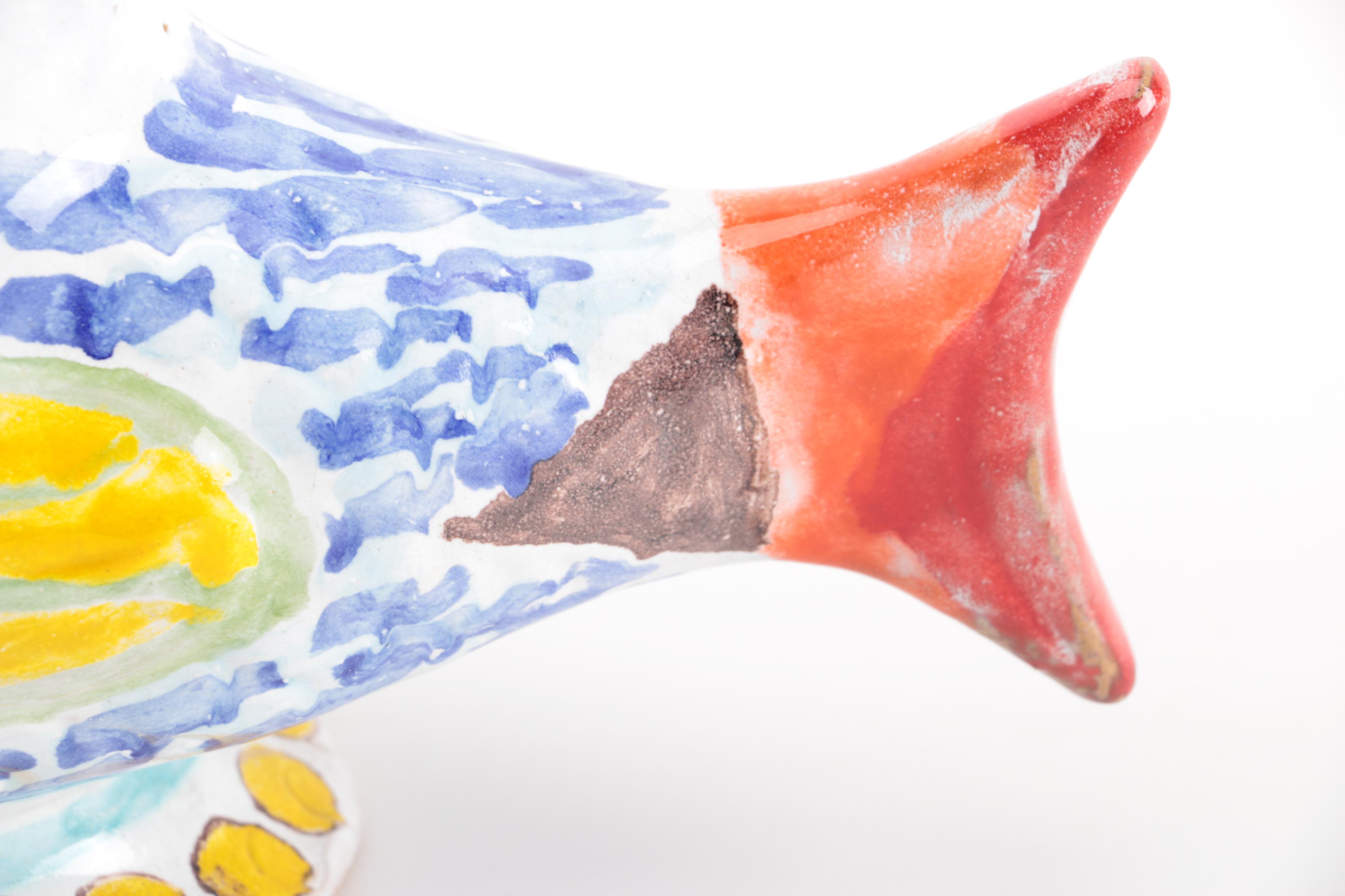 DeSimone Pottery Fish Vase and Candle Holders