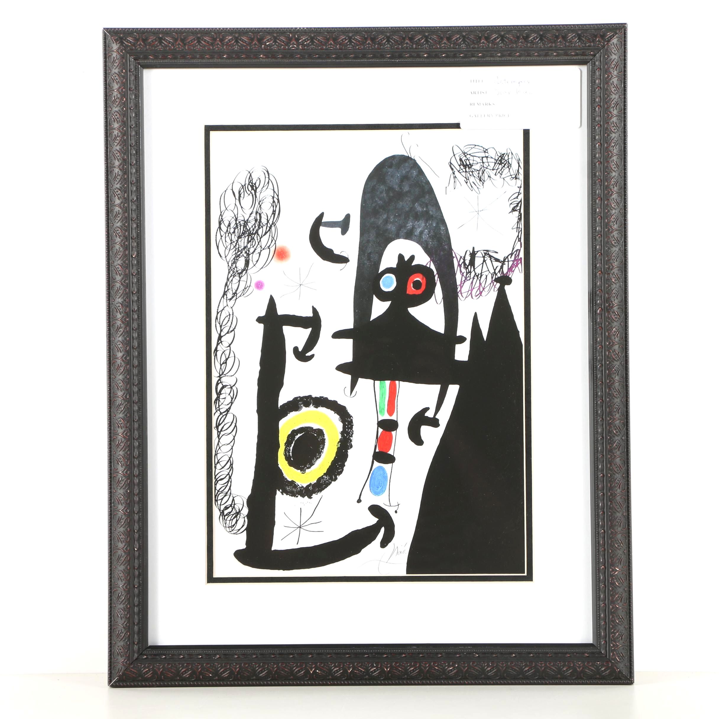 Gicleé After Joan Miró "Escalade Vers La Lune "