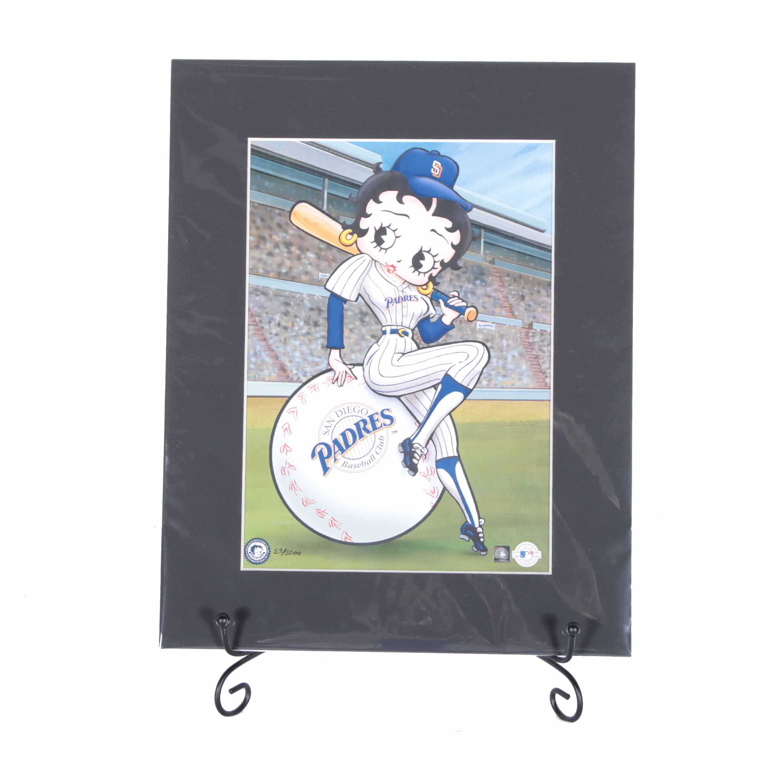 Limited Edition Offset Lithograph "Betty On Deck"