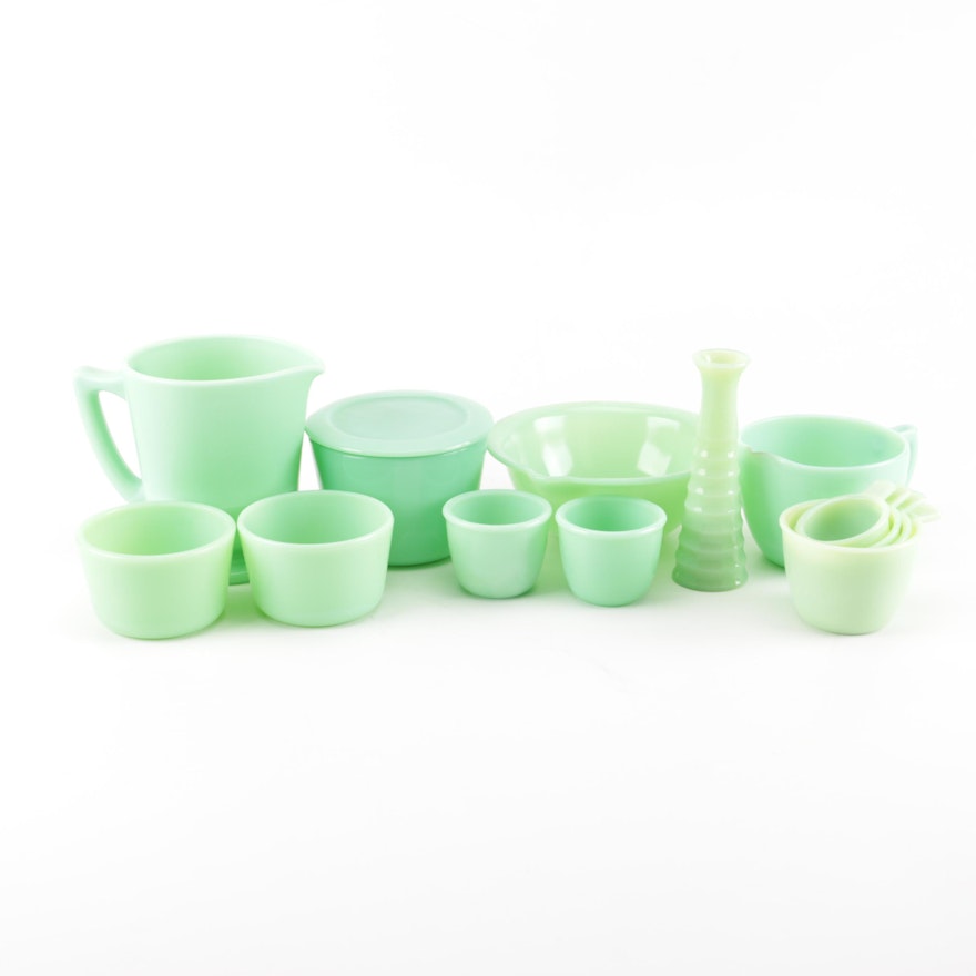 Set of Dishware in the Style of Jadeite