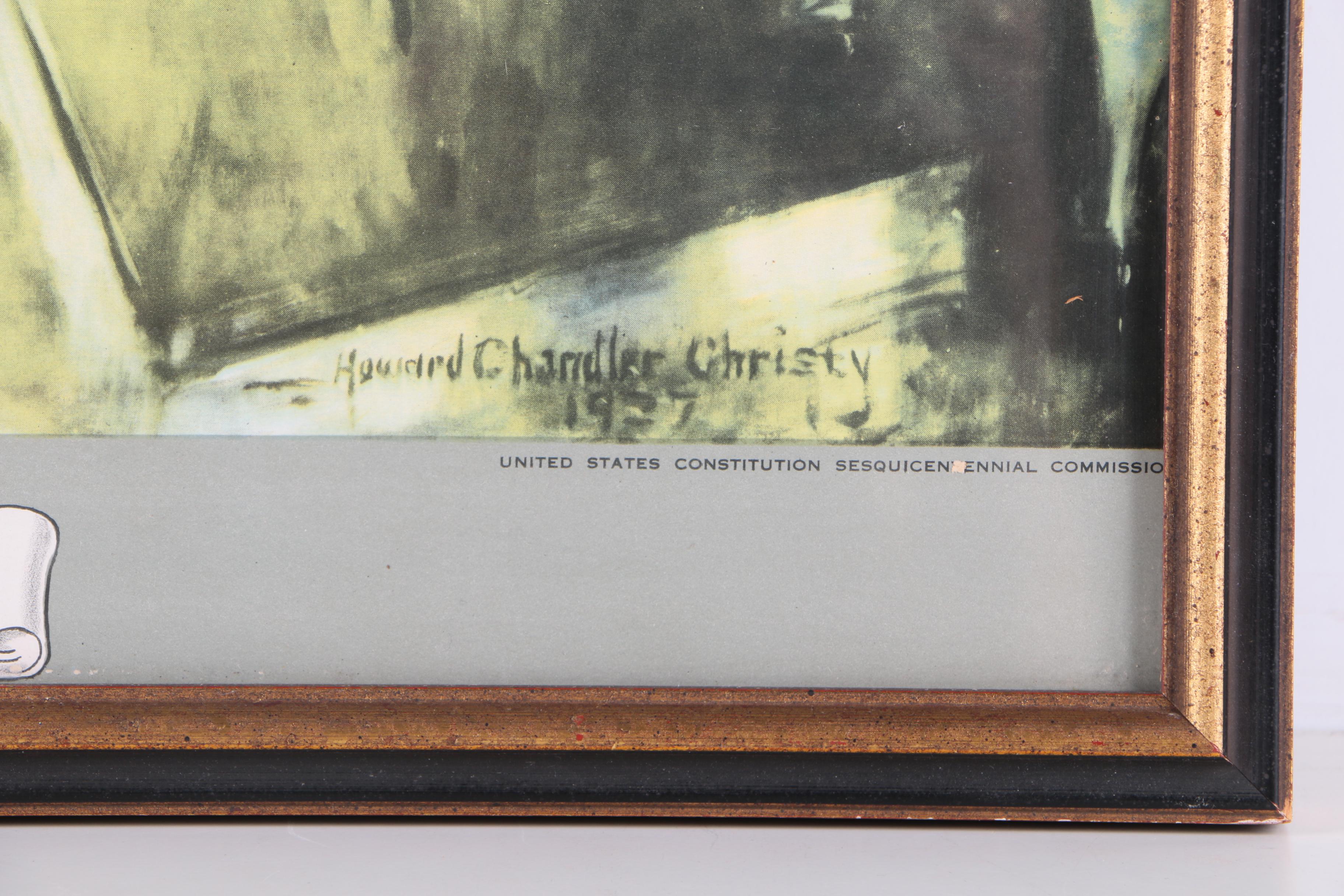 Offset Lithograph After Howard Chandler Christy "The Signing"