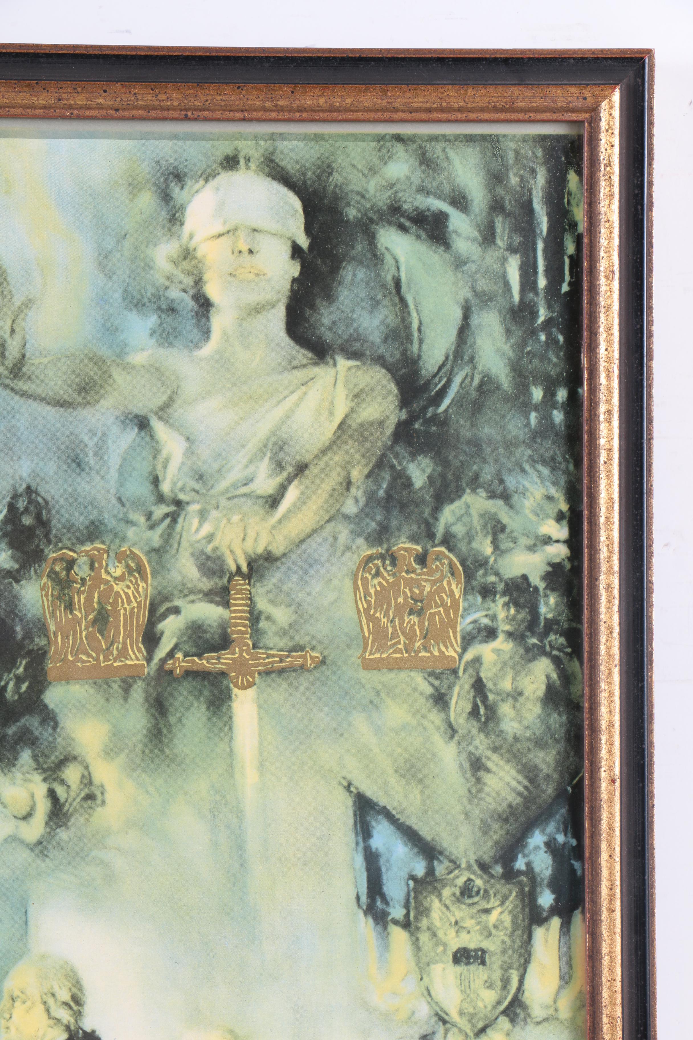 Offset Lithograph After Howard Chandler Christy "The Signing"