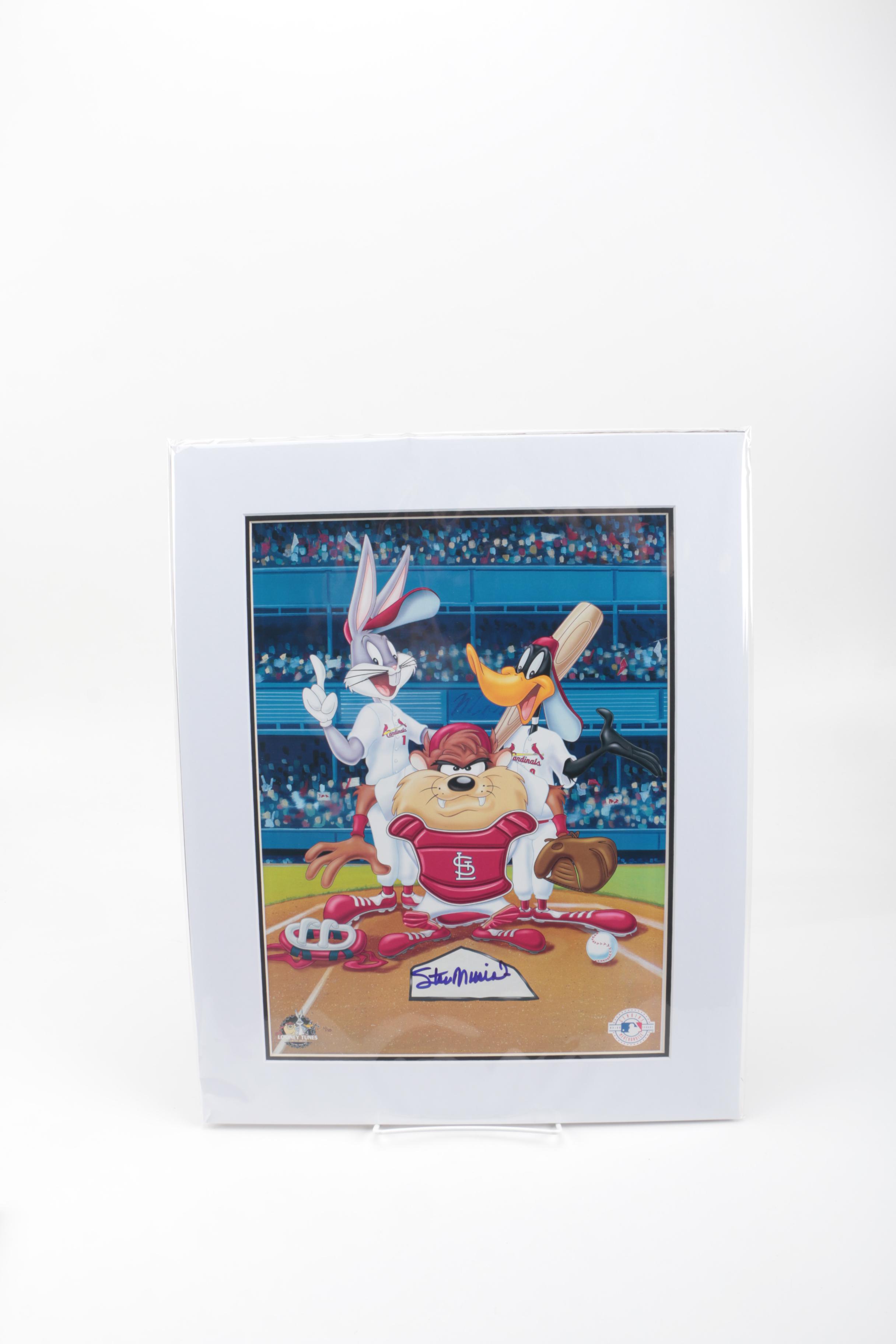 St. Louis Cardinals' Stan Musial Autographed Giclee "At the Plate"