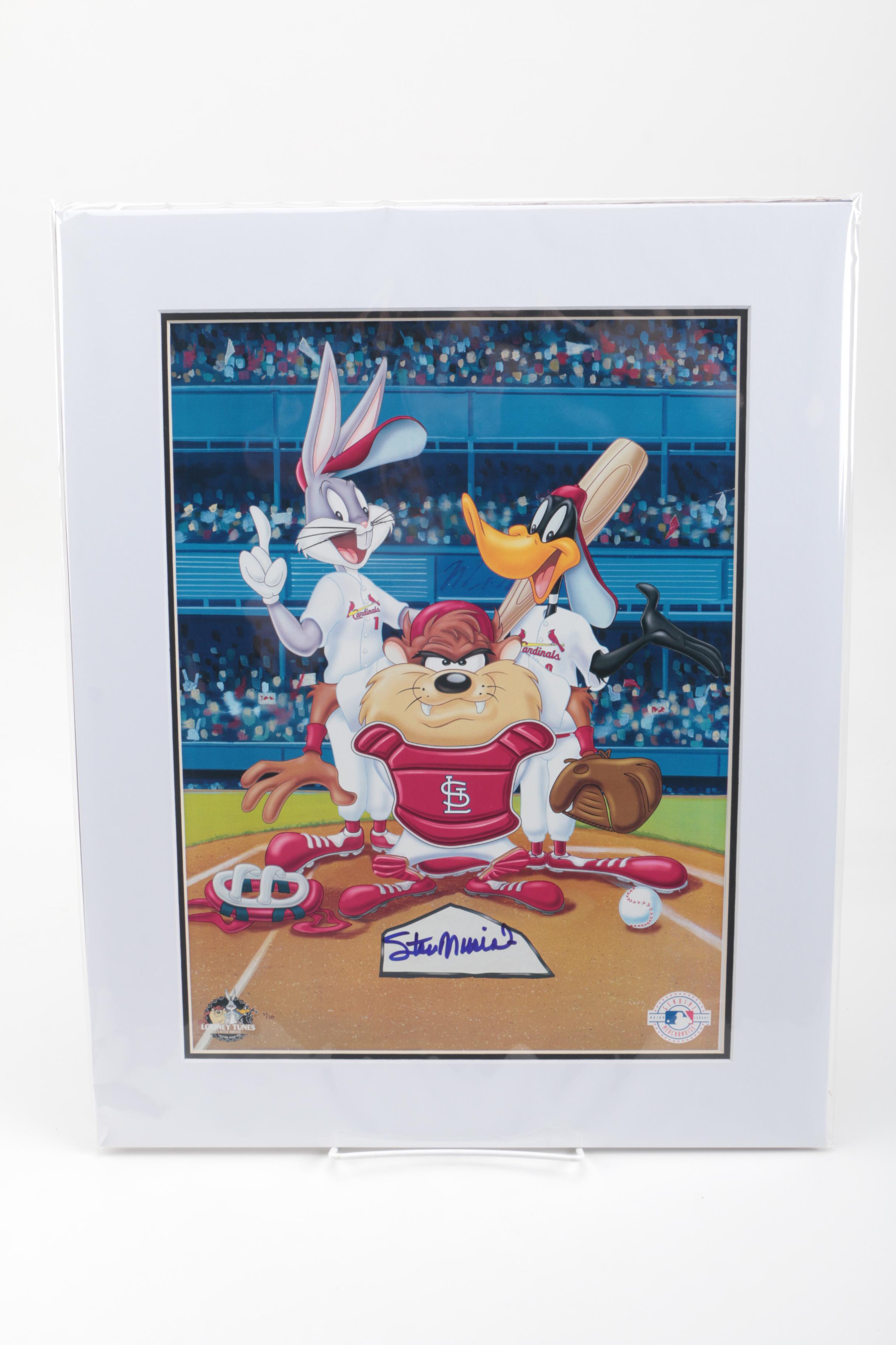 St. Louis Cardinals' Stan Musial Autographed Giclee "At the Plate"