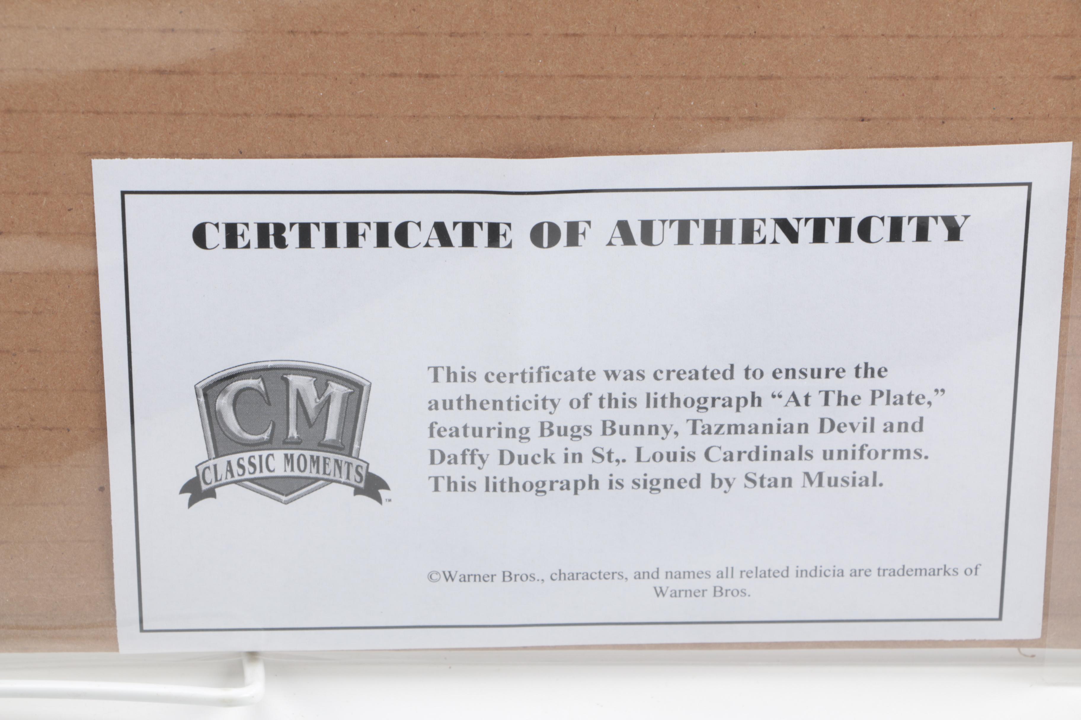 St. Louis Cardinals' Stan Musial Autographed Giclee "At the Plate"