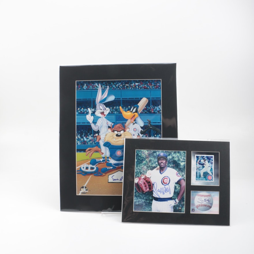 Gary Matthews and Ernie Banks Autographed Limited Edition Prints