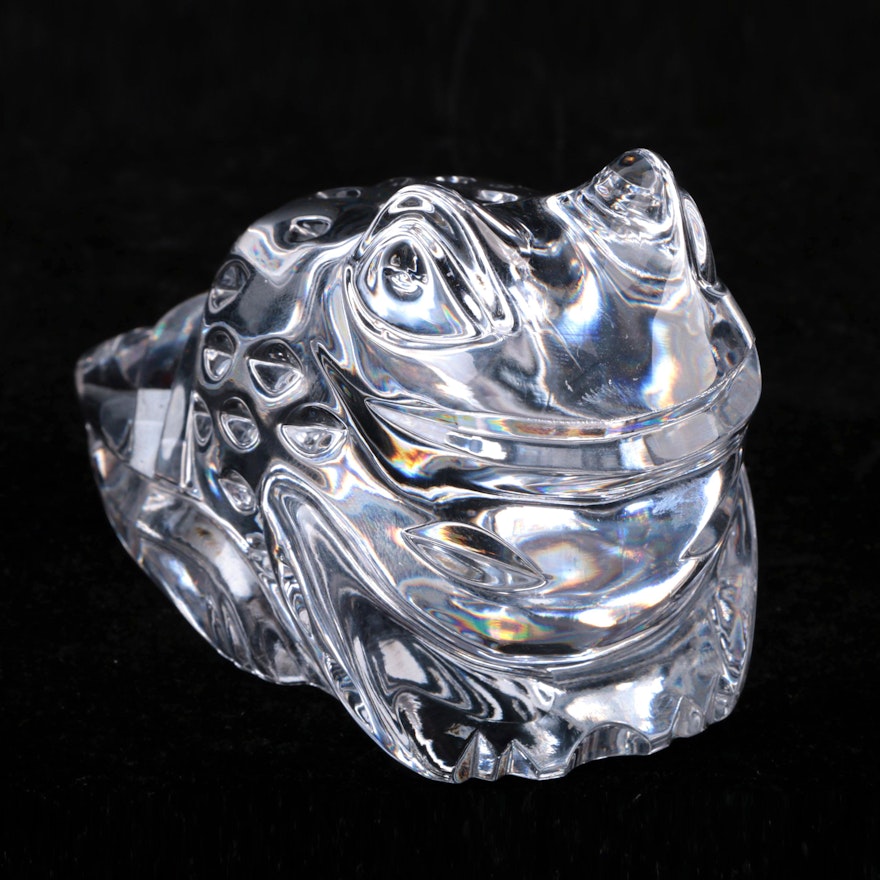 Waterford Crystal Frog Paperweight