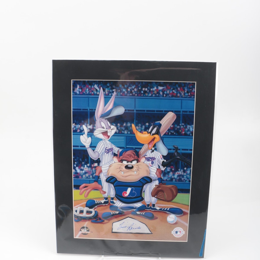 Montreal Expos' Tim Raines Autographed Giclee "At the Plate"