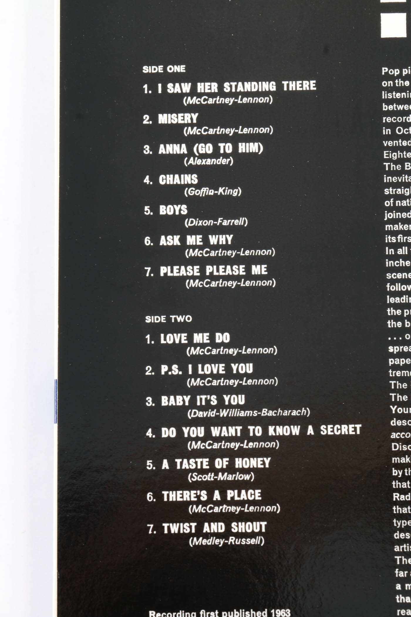 The Beatles "Please Please Me" Original Master Recording LP