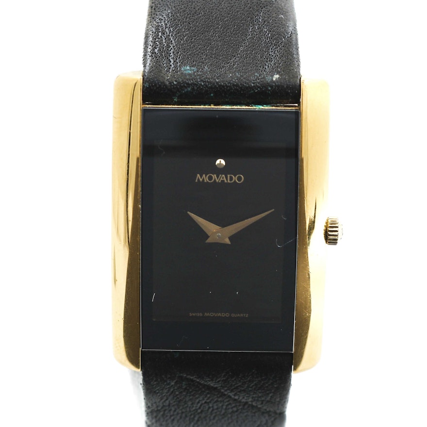 Movado Wristwatch with Gold Tone Trim