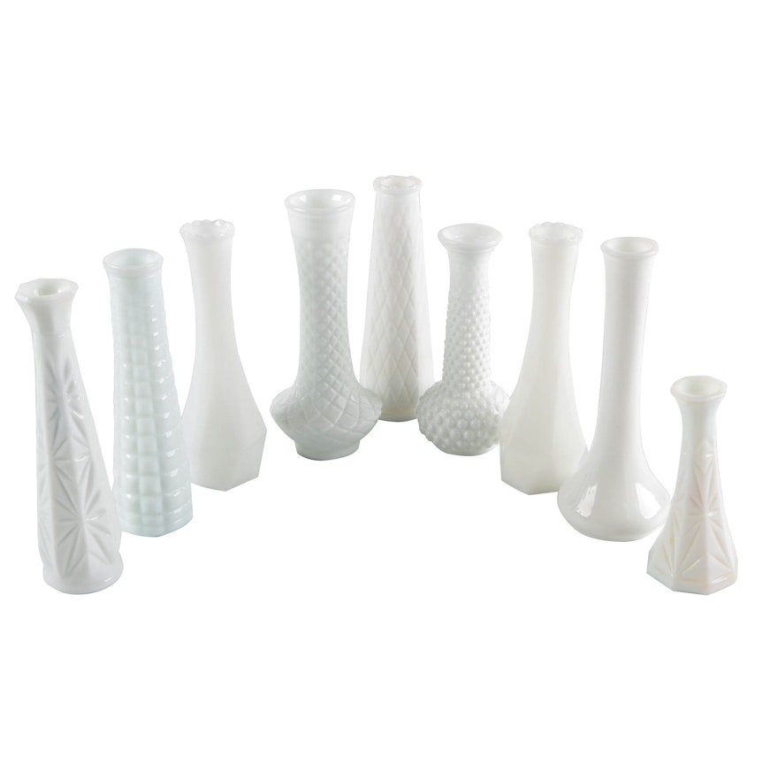 Collection of Milk Glass Vases