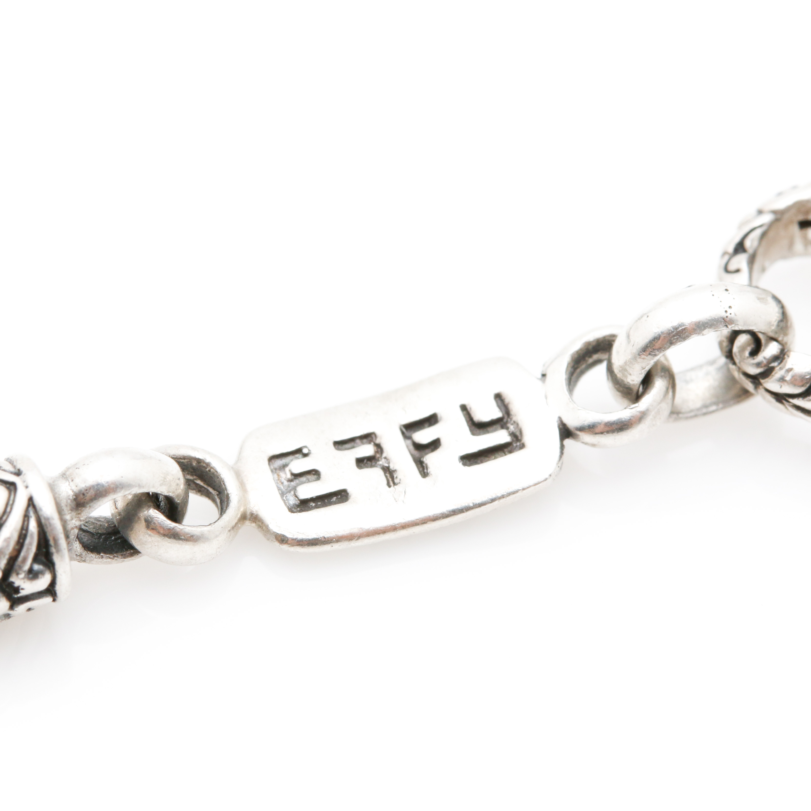 Sterling Silver Necklace and Bracelet Including Effy