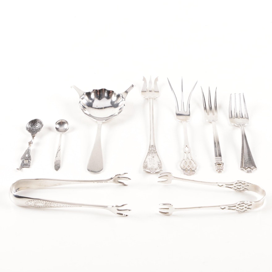 Sterling Silver Serving Flatware Assortment Featuring Saart Brothers