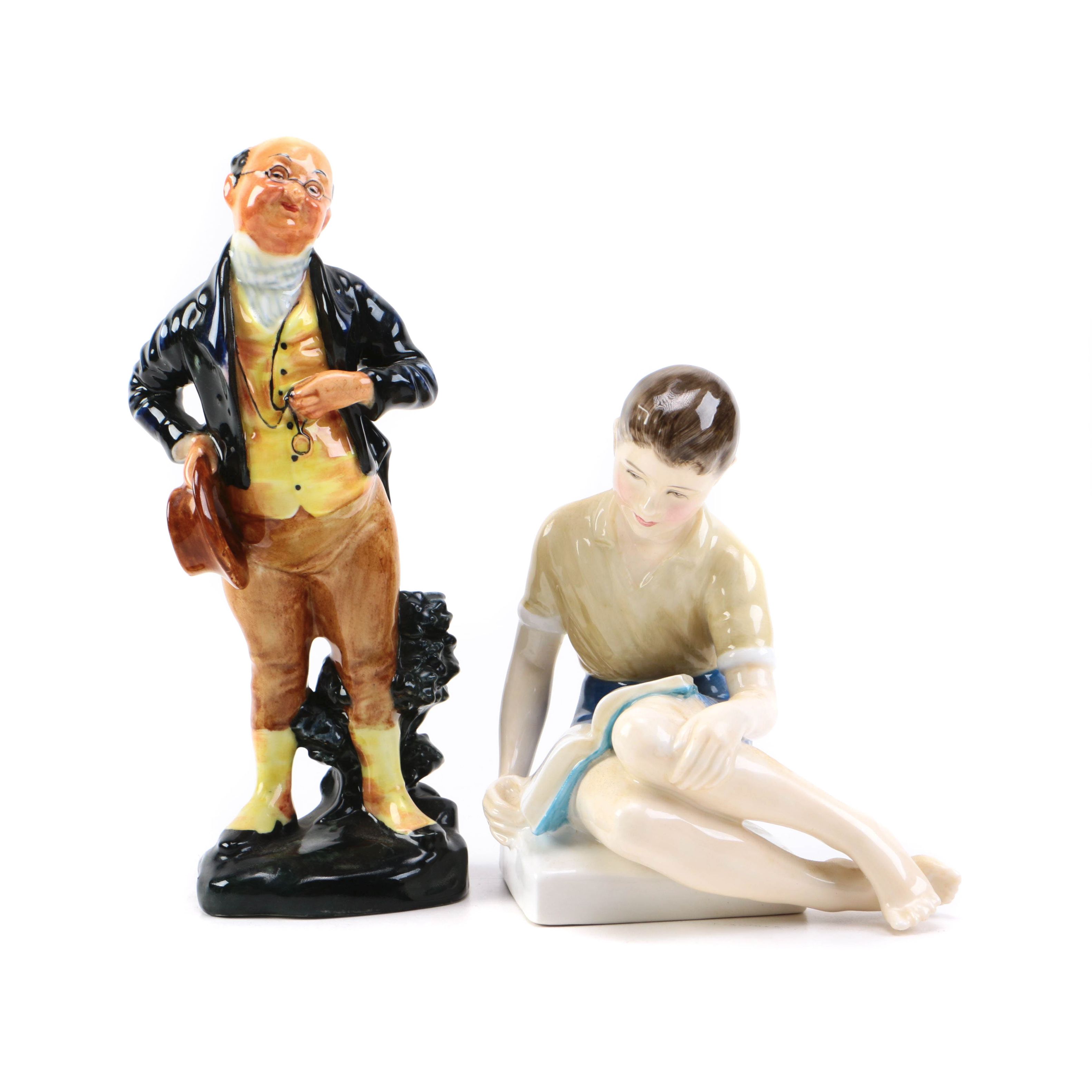 Royal Doulton "Treasure Island" and "Pickwick" Figurines