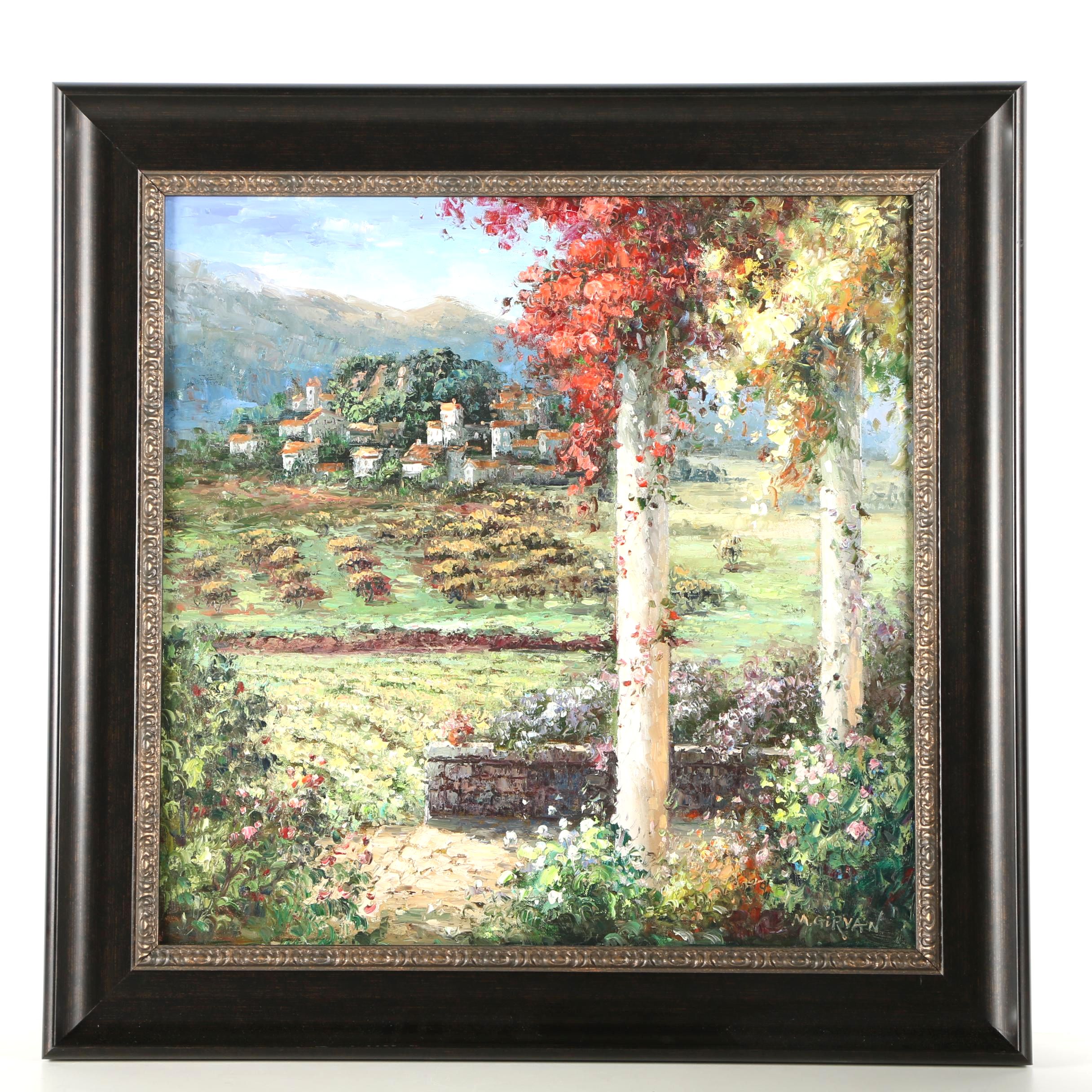 M. Girvan Oil Painting on Canvas Landscape