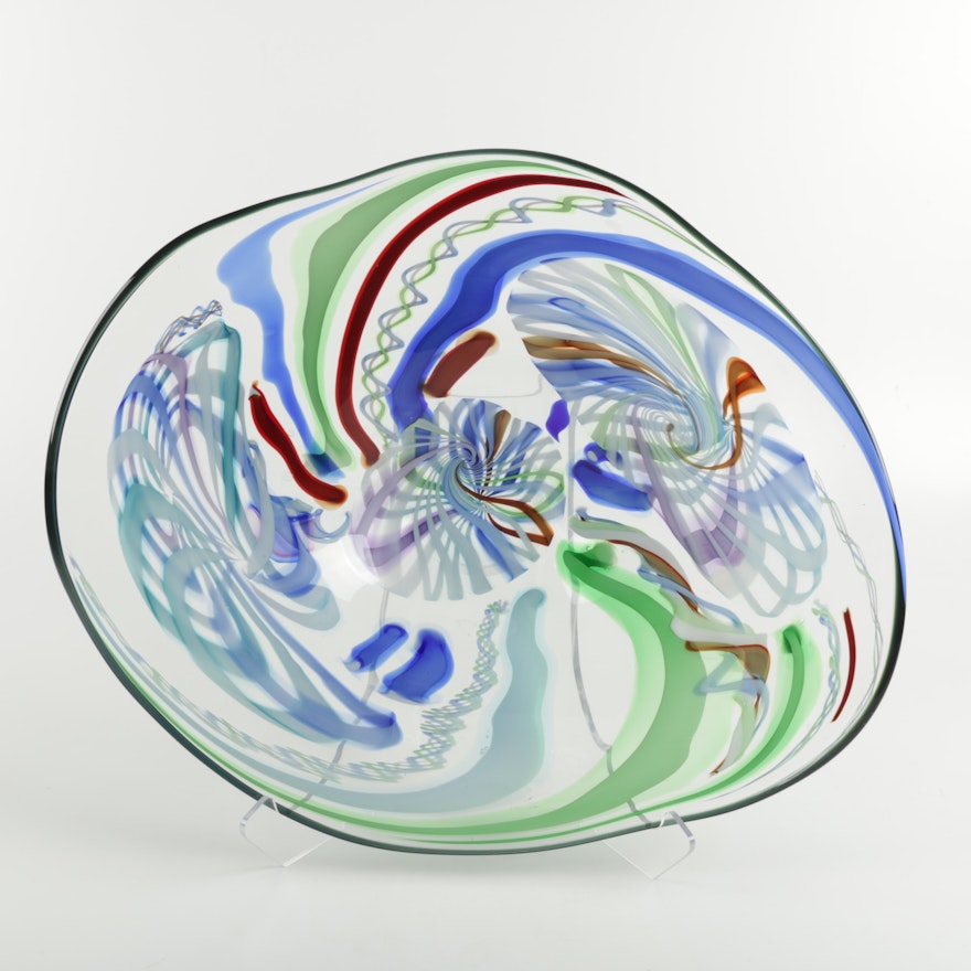 Art Deco Glass Platter