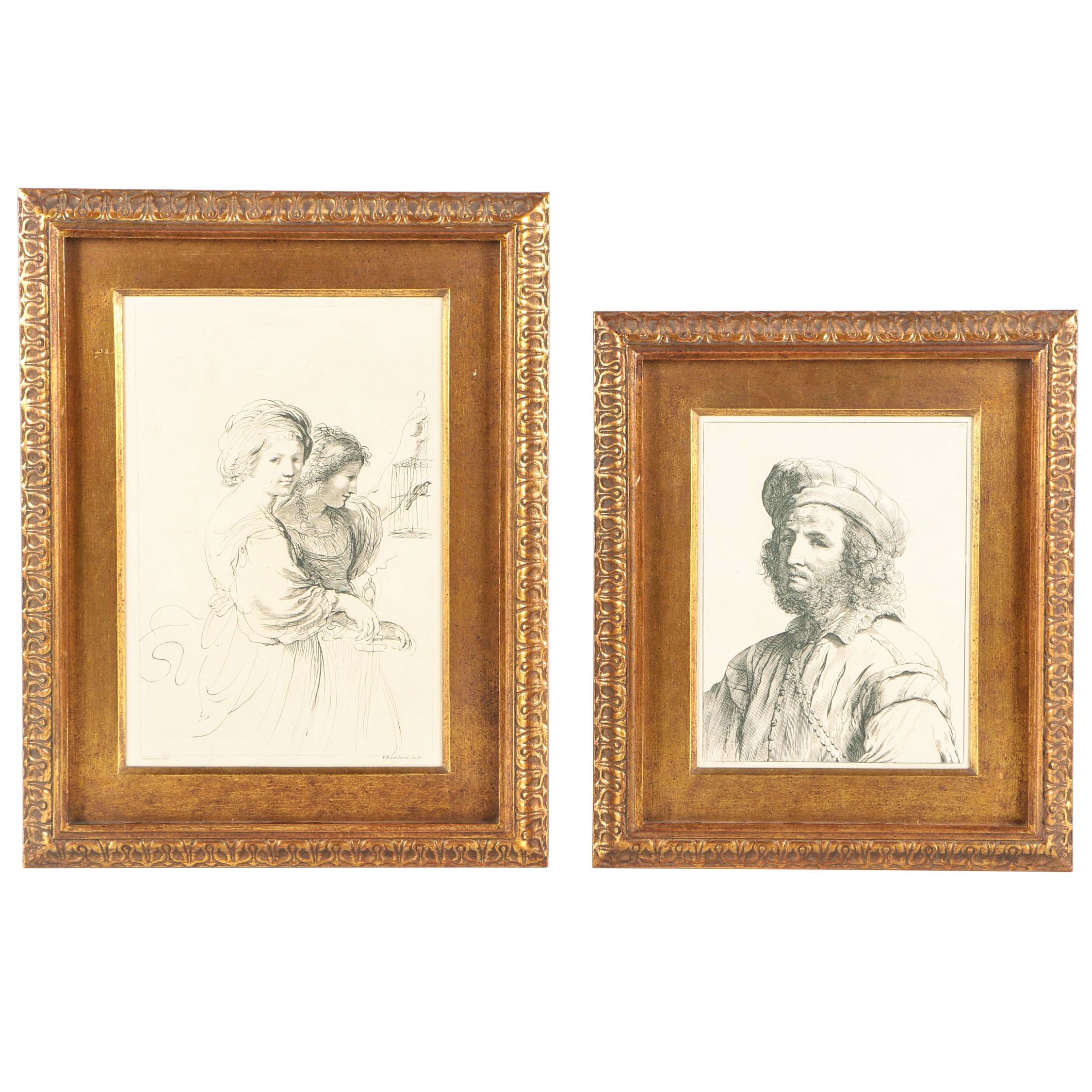 Pair of Francesco Bartolozzi Original Engravings on Paper