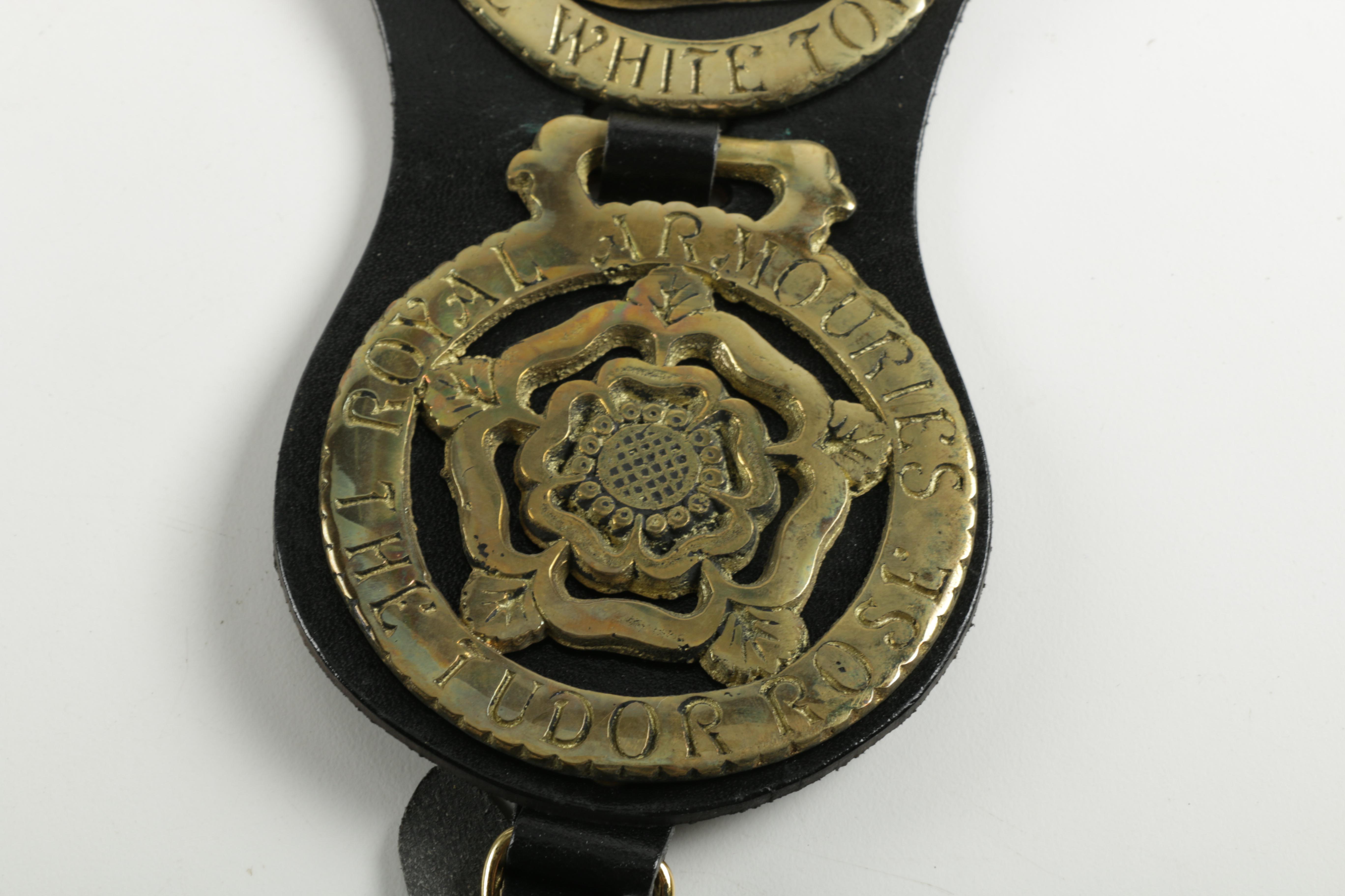 British Horse Brasses, Pewter Bowls, and Other Items