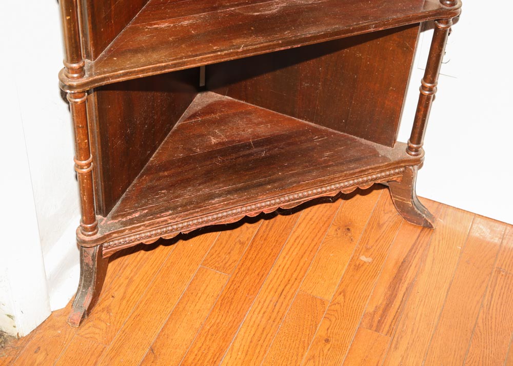 Victorian Style Corner Display Shelf