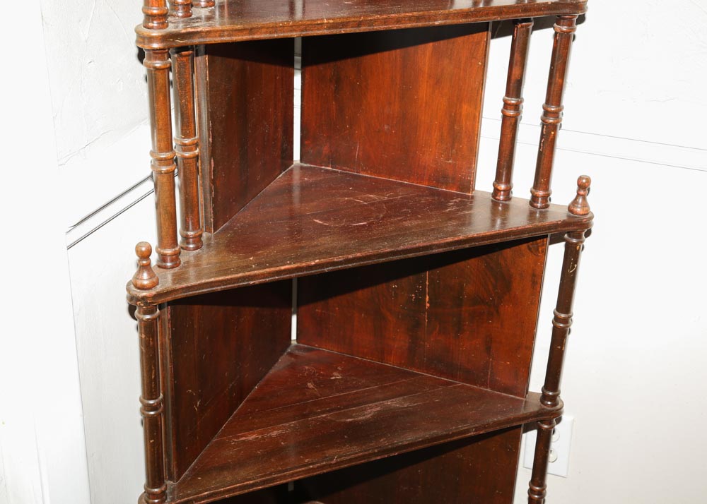 Victorian Style Corner Display Shelf
