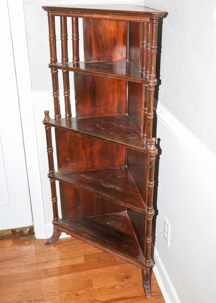 Victorian Style Corner Display Shelf