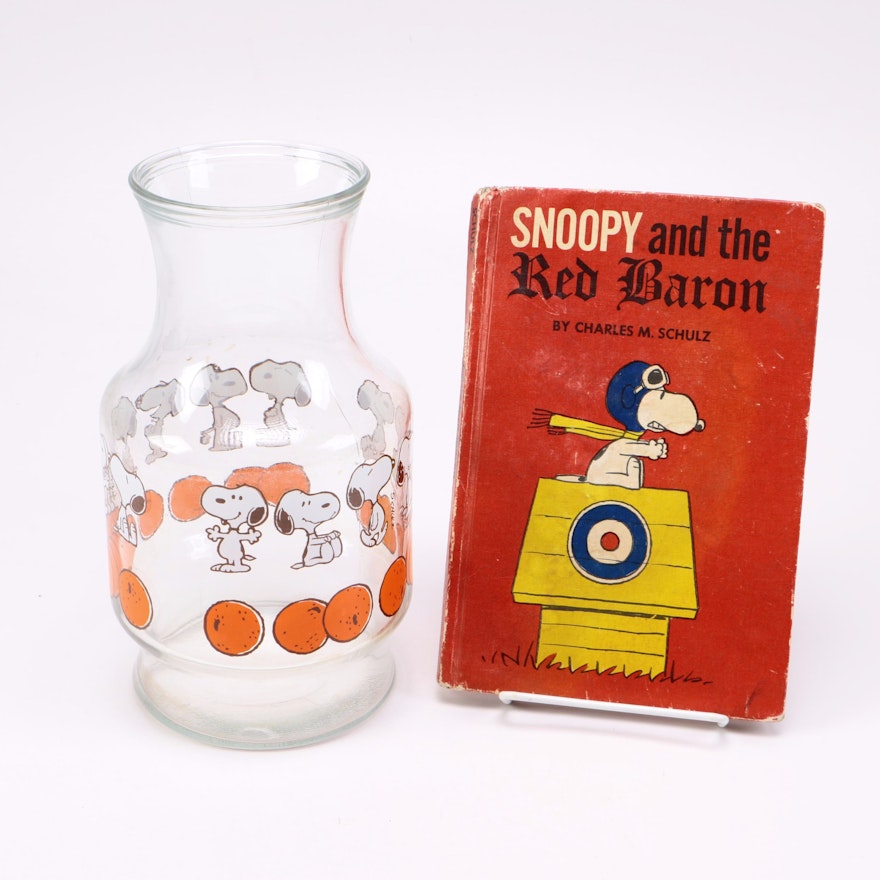 1966 Snoopy and the Red Baron and Decorative Snoopy Pitcher