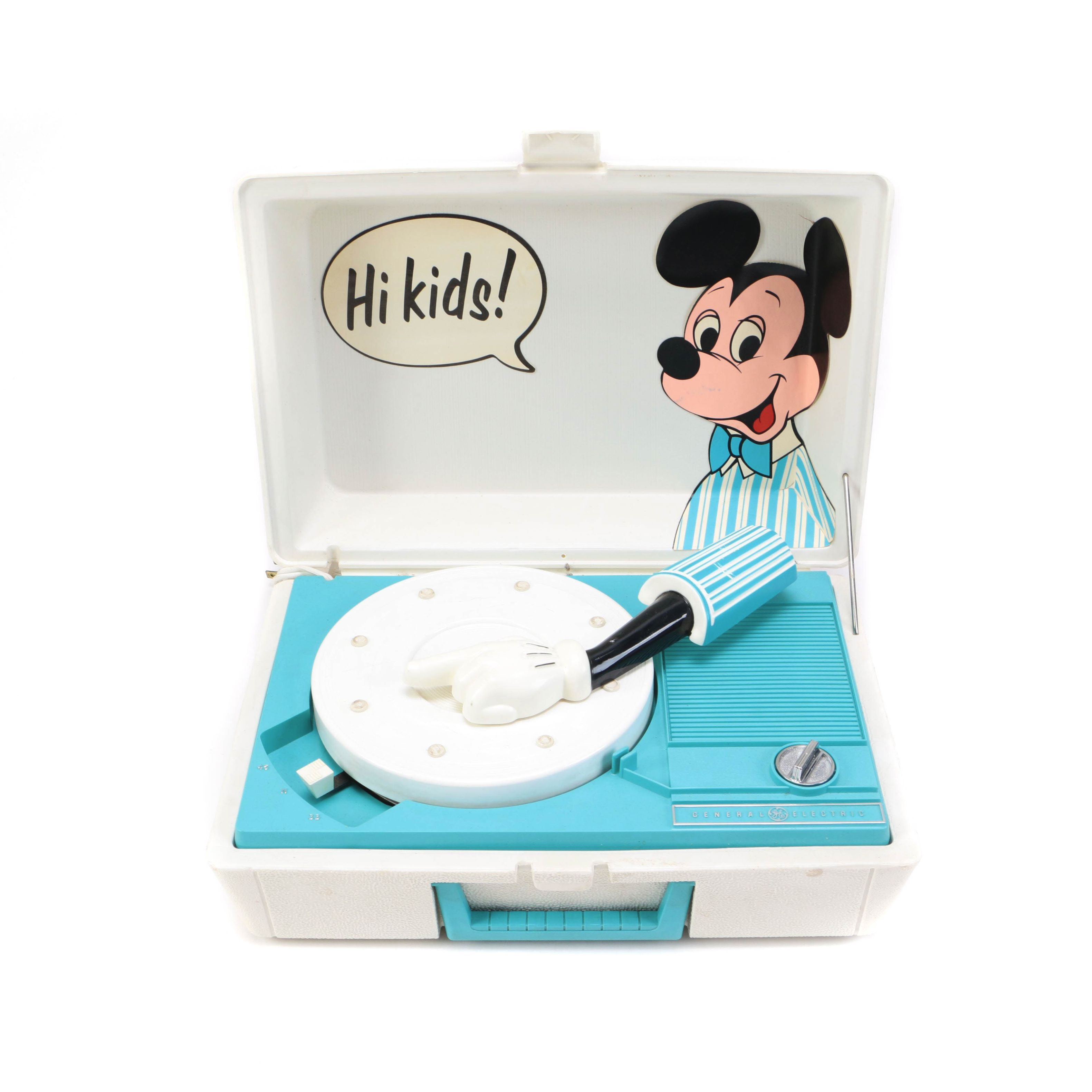 Vintage Mickey Mouse GE Record Player